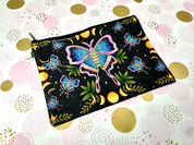 Luna Moth Zipper Pouch Canvas