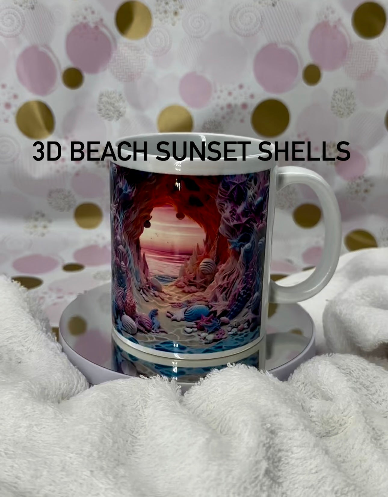 Sunset Shell 3D Ceramic Mug /Cup
