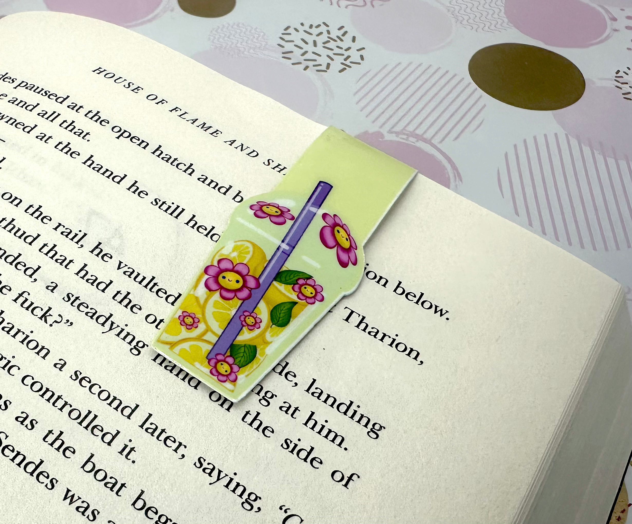Pink Lemonade Magnetic Bookmark Set