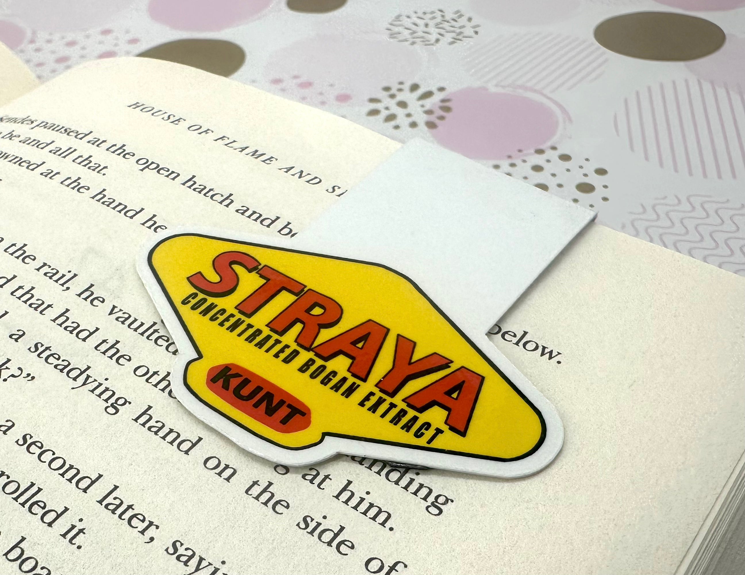 Straya Bogan Funny Magnetic Bookmark