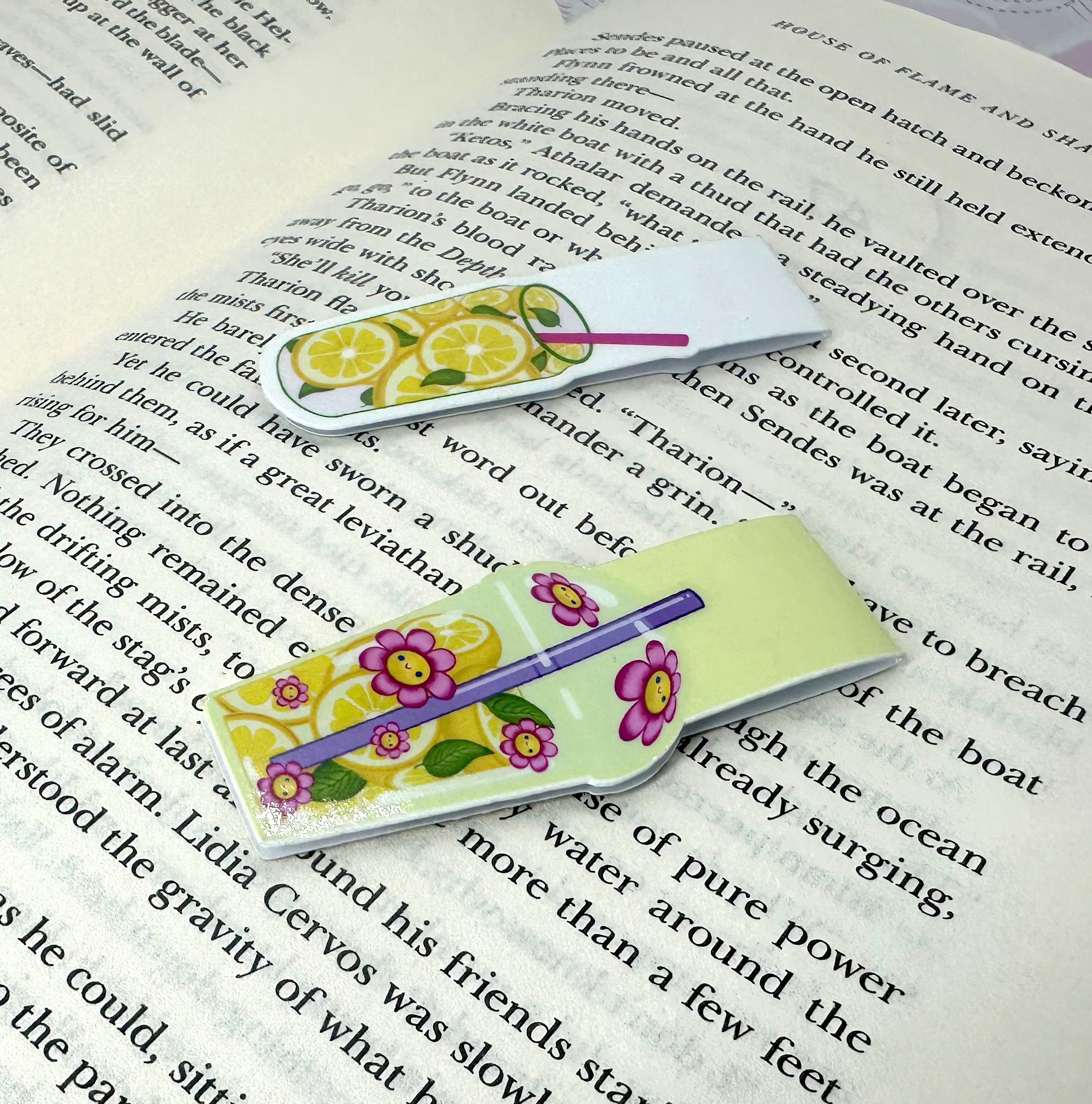Pink Lemonade Magnetic Bookmark Set