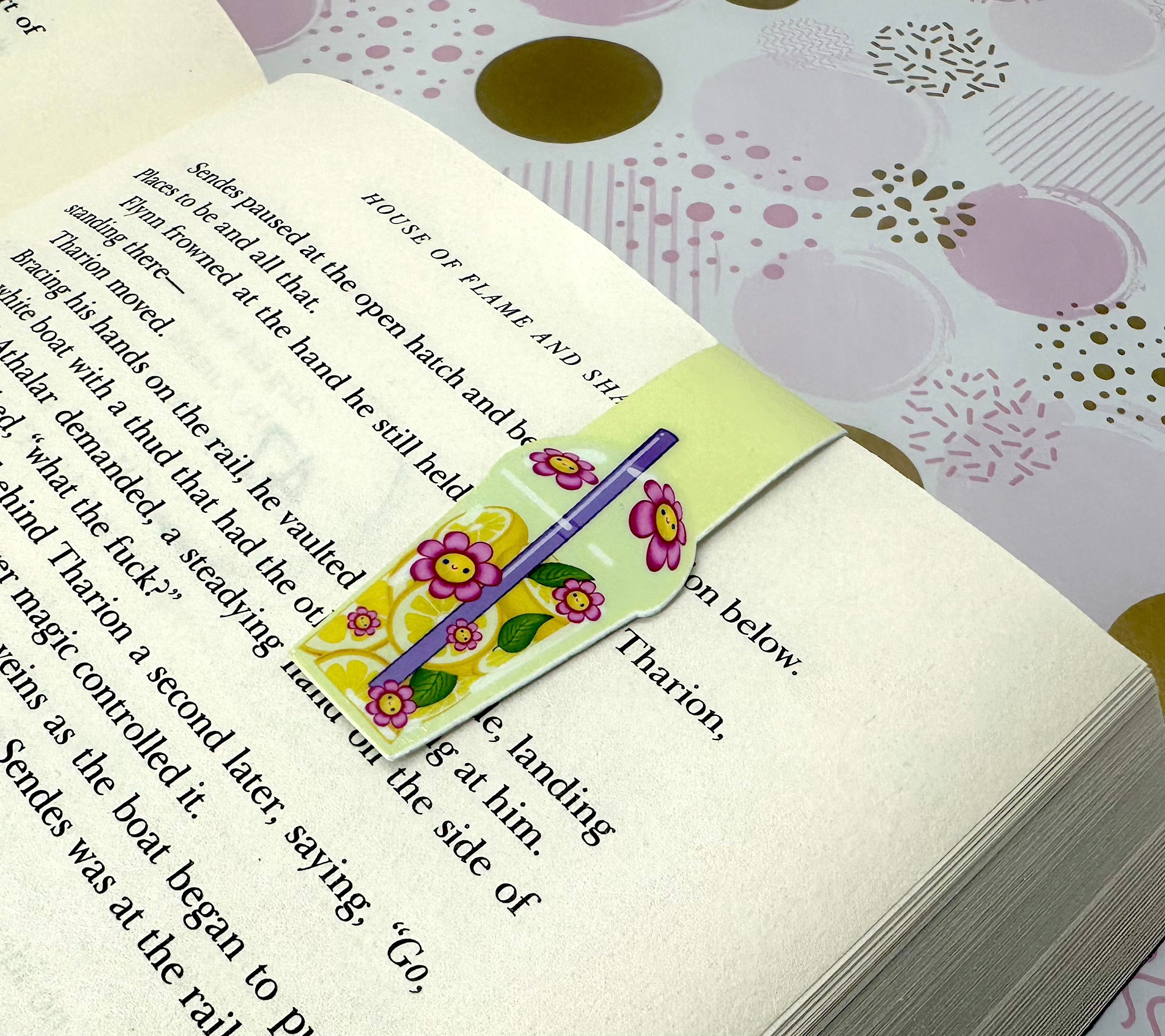 Pink Lemonade Magnetic Bookmark Set