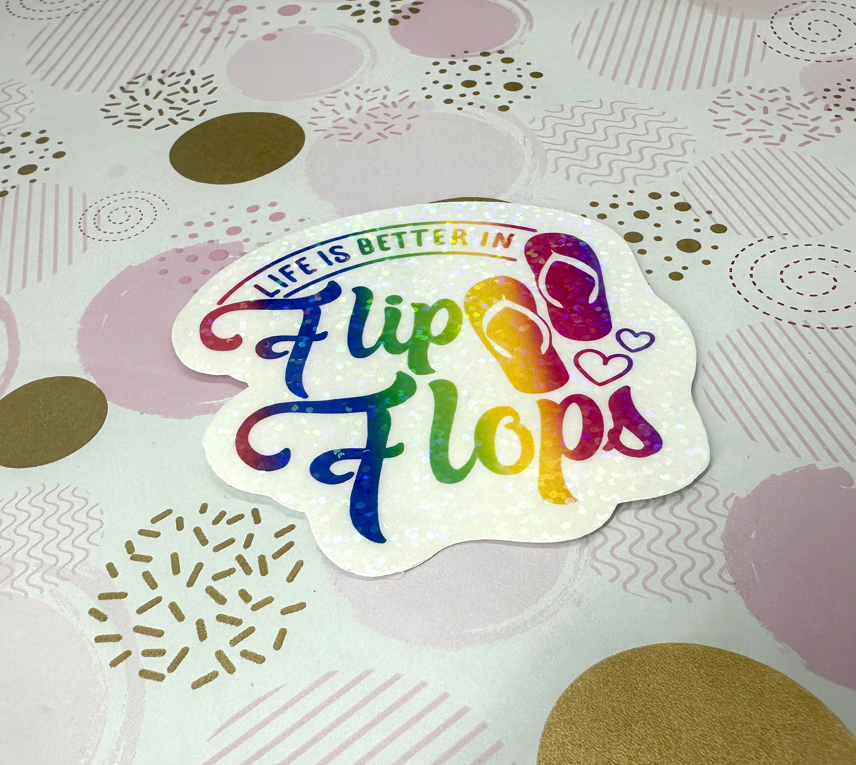 Life is Better in Flip Flops Vinyl Sticker