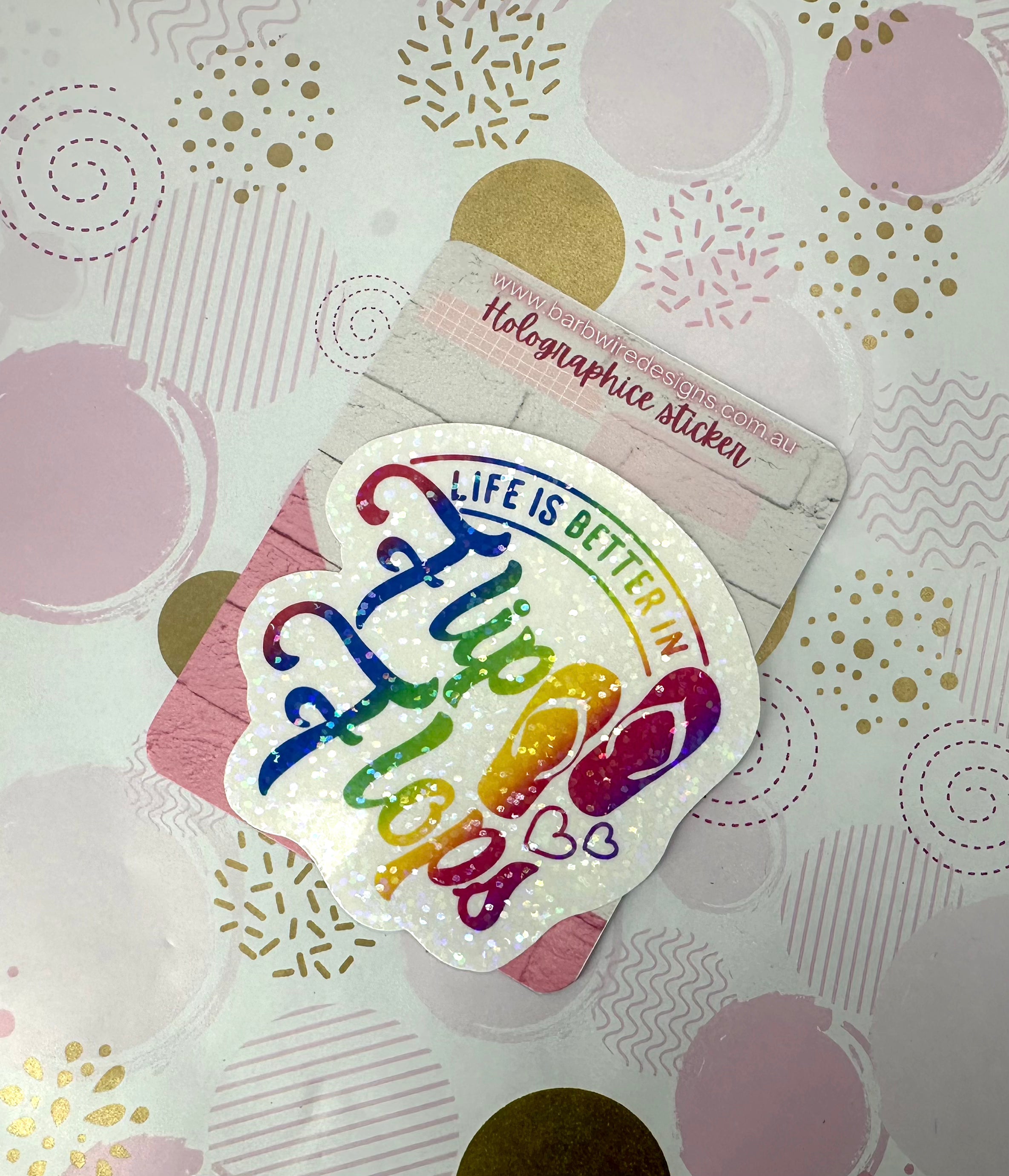 Life is Better in Flip Flops Vinyl Sticker