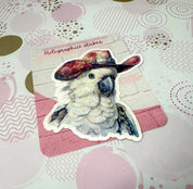 Cockatoo With Cowboy Hat Vinyl Sticker