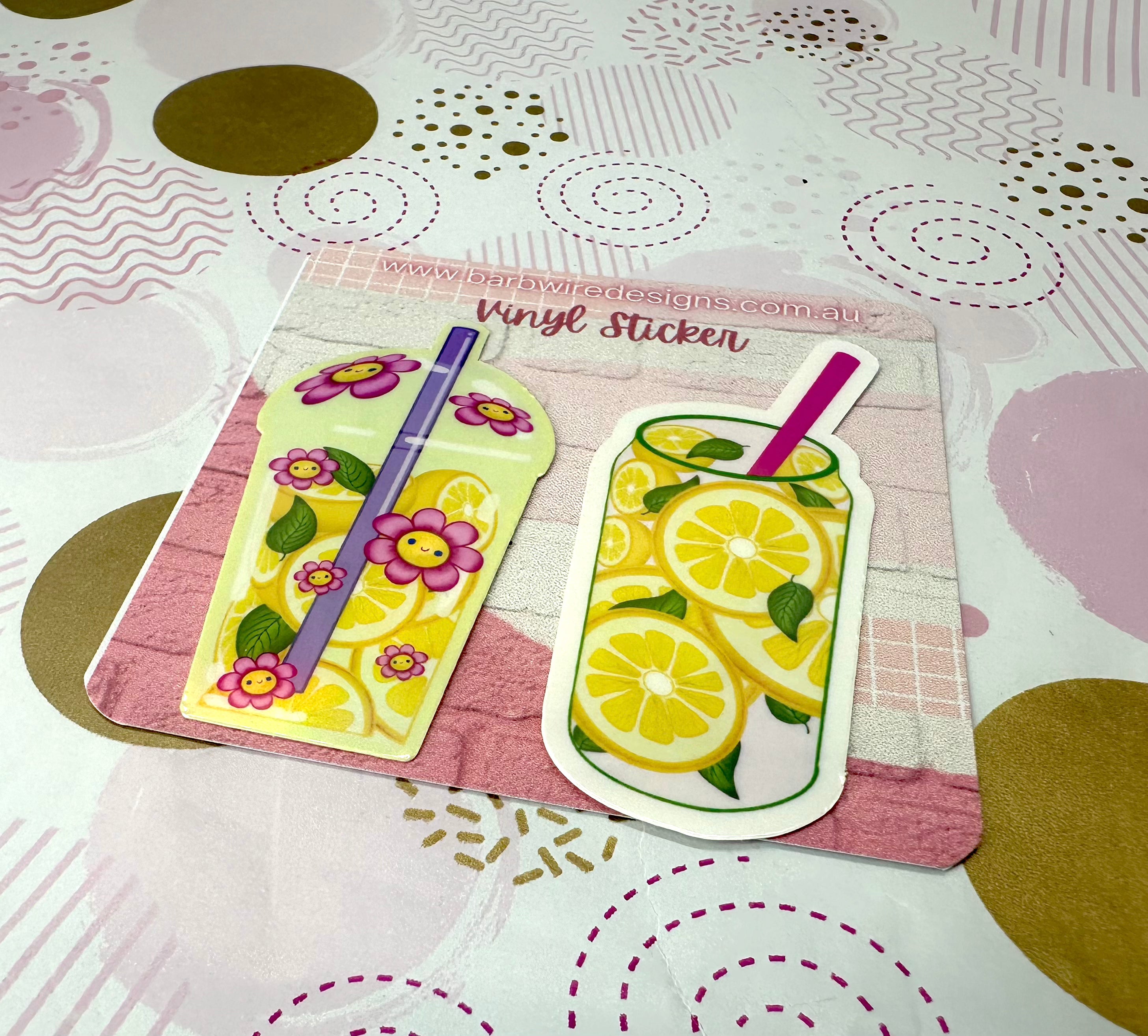 Pink Lemonade Drink Vinyl Sticker