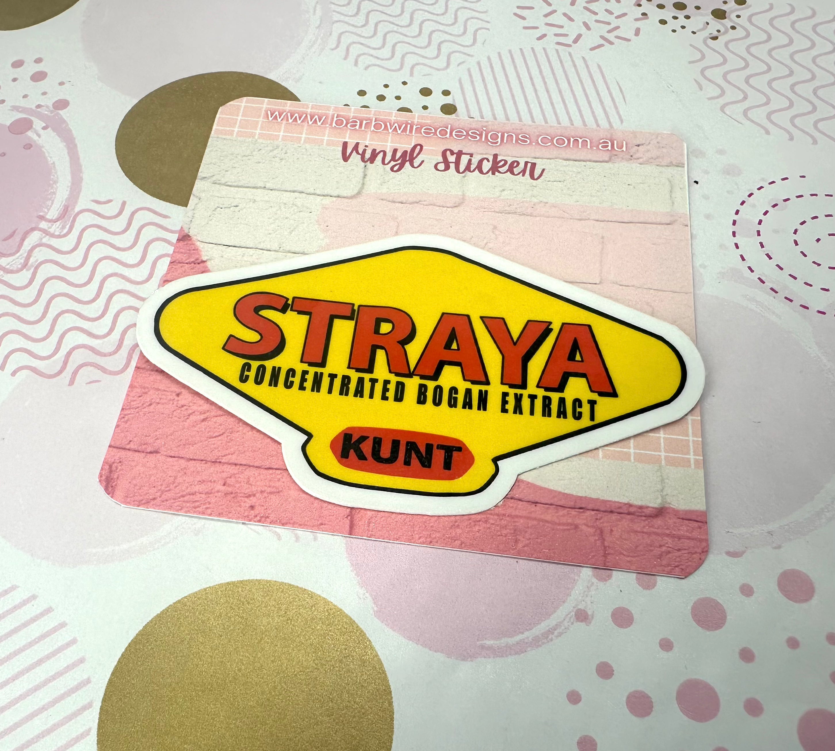 Straya Bogan Extract Vinyl Sticker Barb Wire Designs