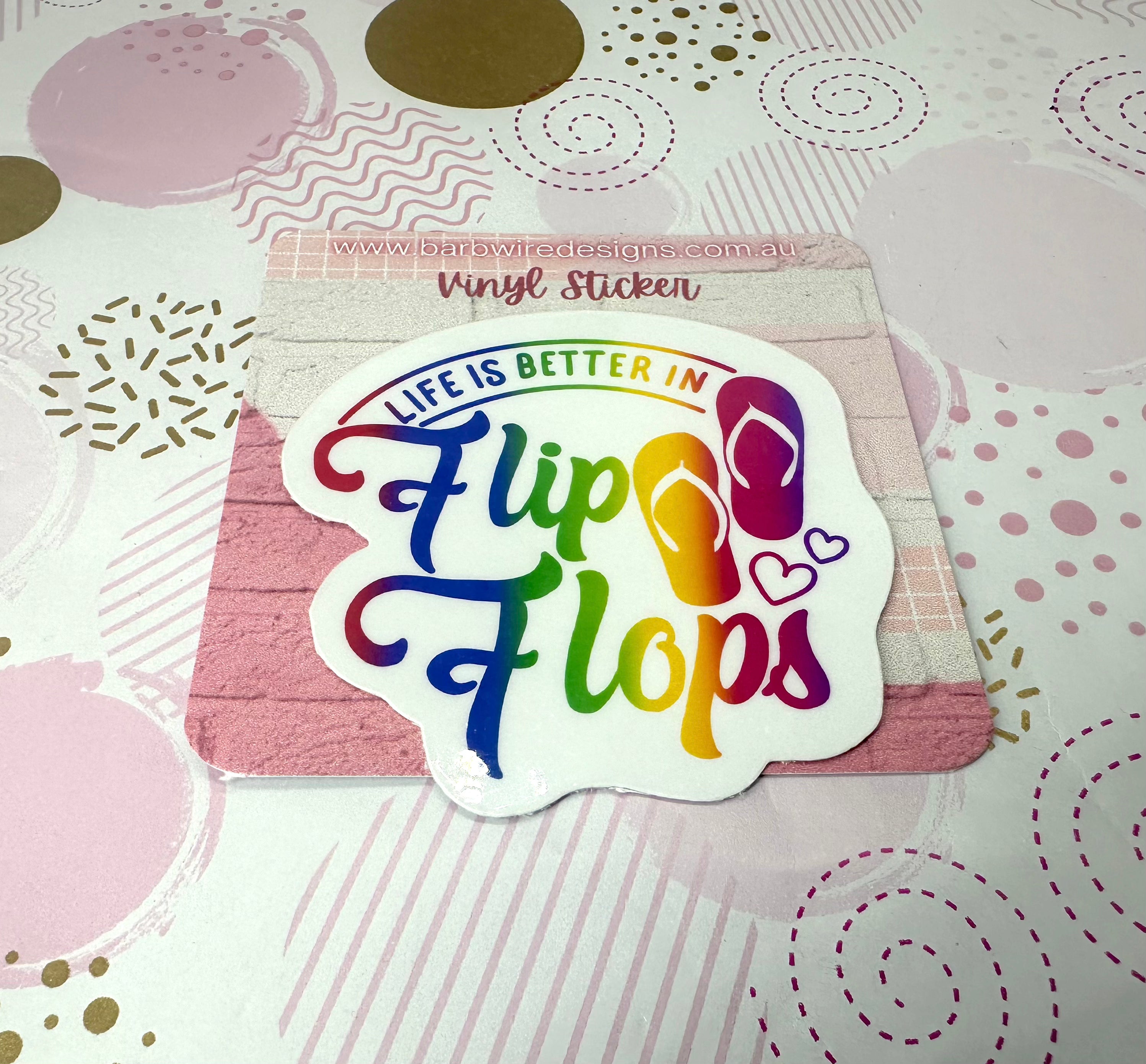 Life is Better in Flip Flops Vinyl Sticker