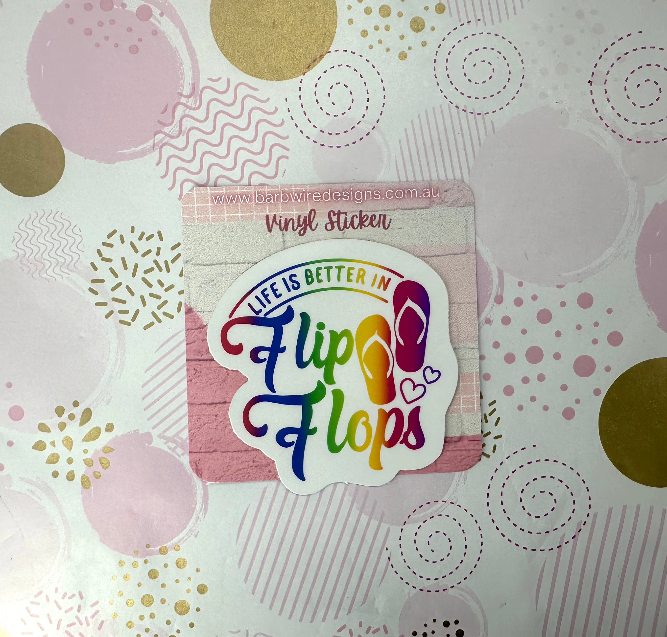 Life is Better in Flip Flops Vinyl Sticker