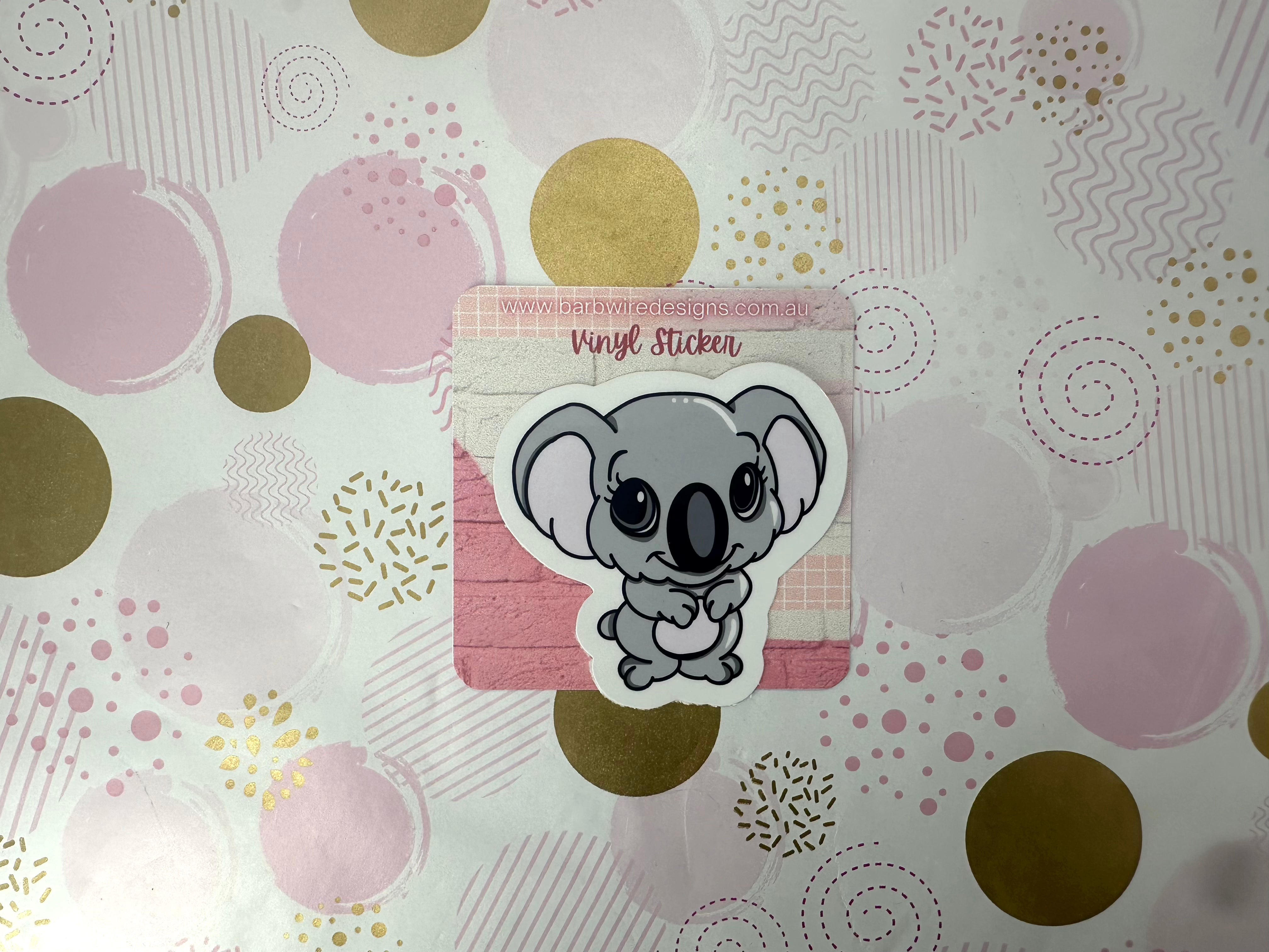 Koala Bear Drawing Vinyl Sticker