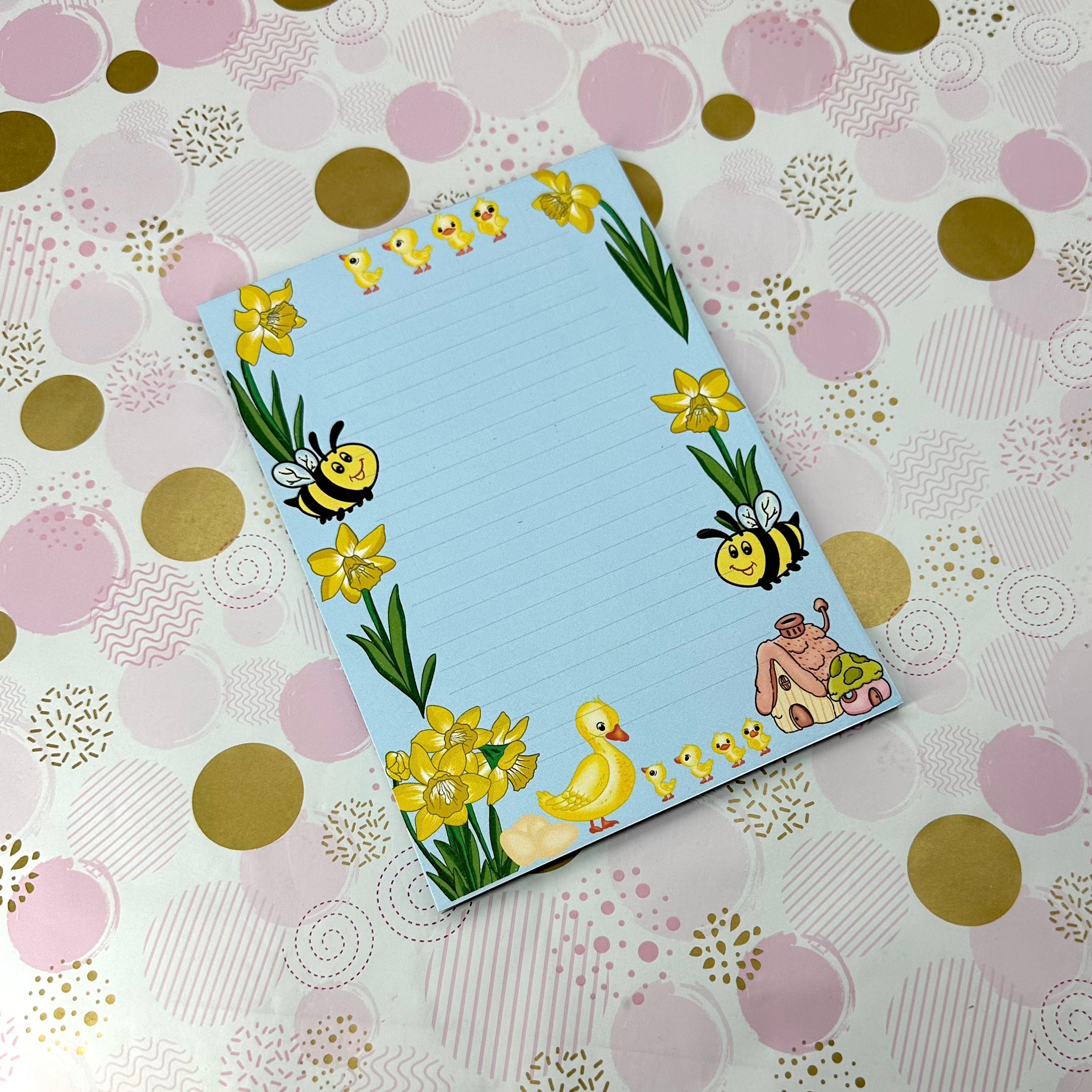 A5 Daffodil Duck Notepad Barb Wire Designs