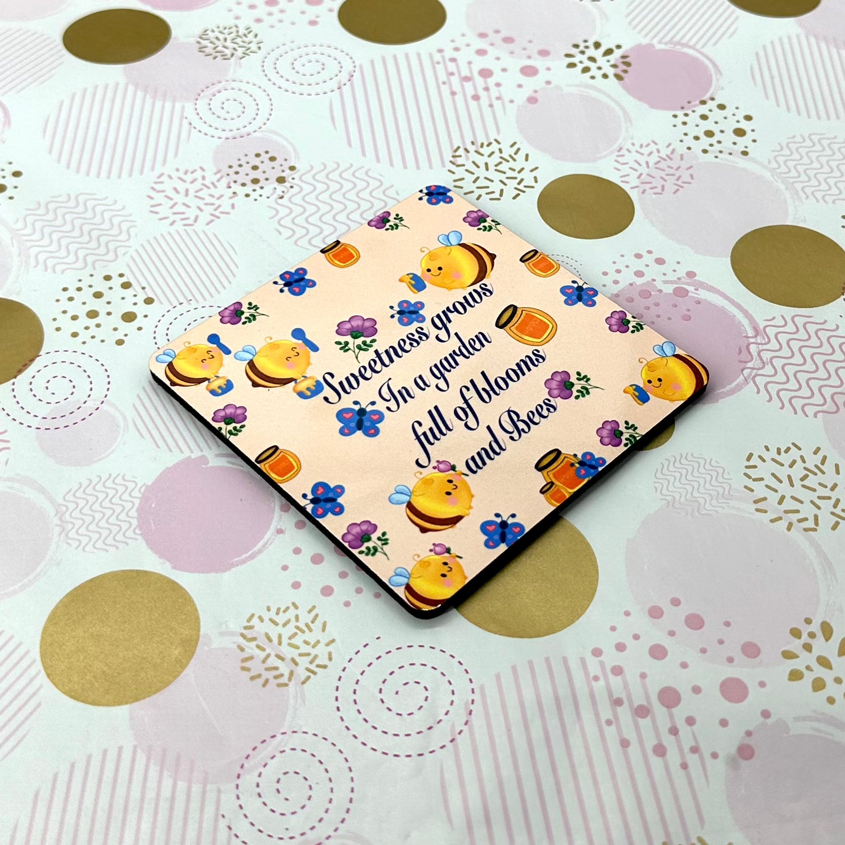 Spring with Nora Cork Board Square Coaster Barb Wire Designs