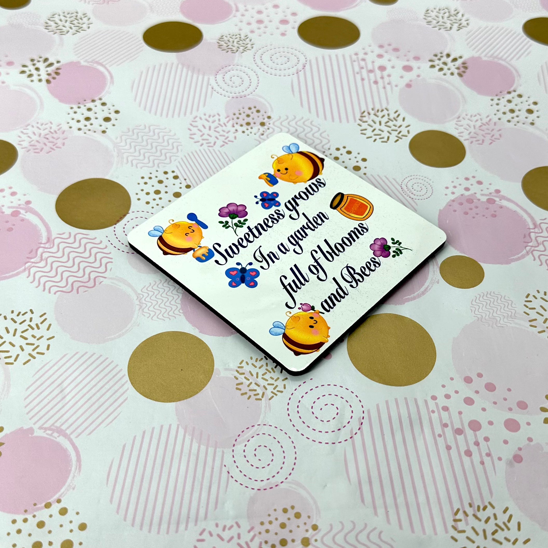 Spring with Nora Cork Board Square Coaster Barb Wire Designs