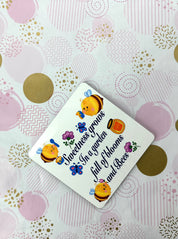 Spring with Nora Cork Board Square Coaster