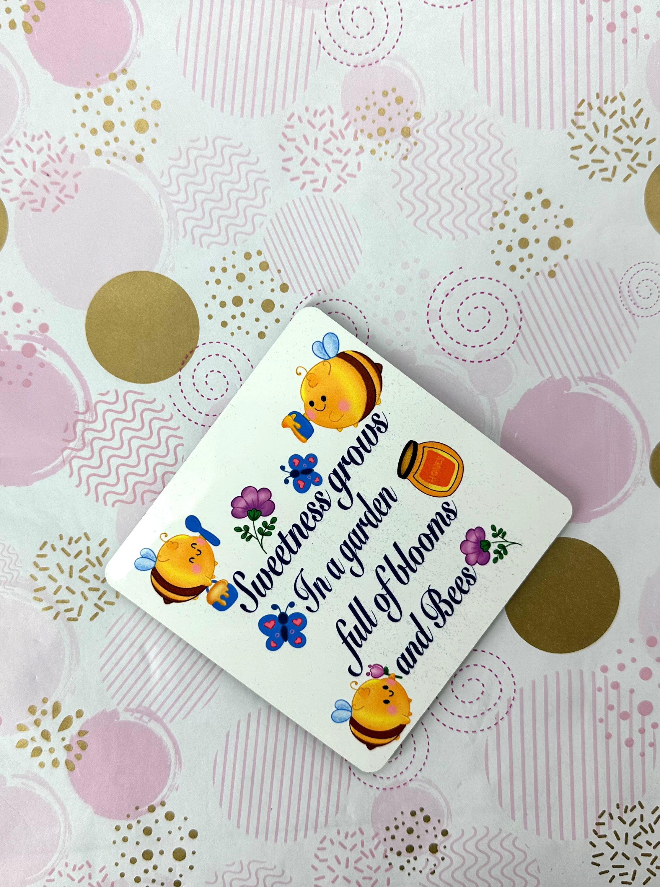 Spring with Nora Cork Board Square Coaster