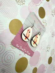Pink Cockatoo Sublimation Ear Rings