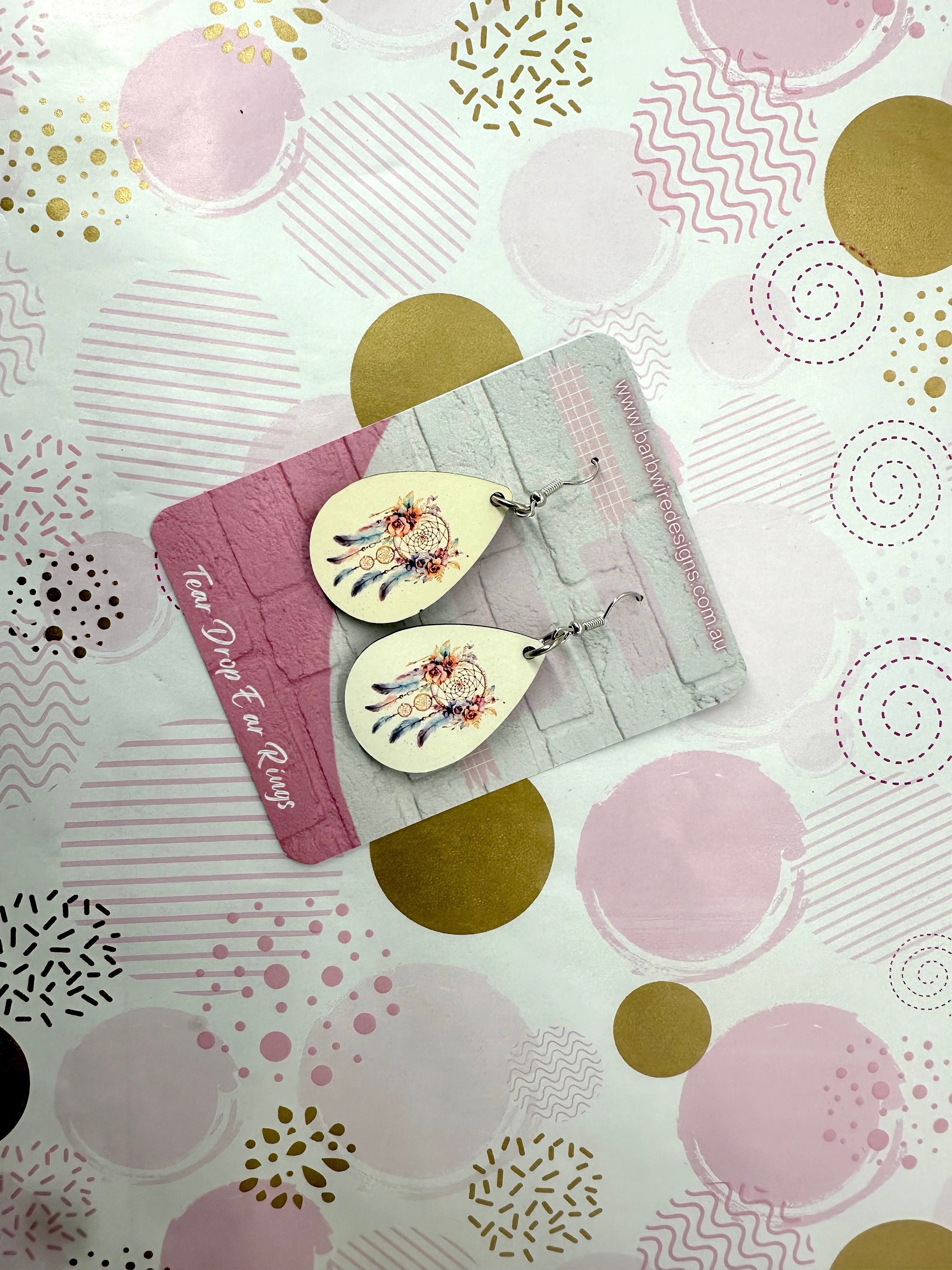 Dream Catcher Sublimation Ear Rings