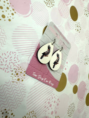 Black Red Tail Cockatoo Sublimation Ear Rings
