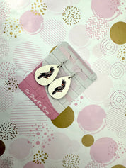 Black Red Tail Cockatoo Sublimation Ear Rings