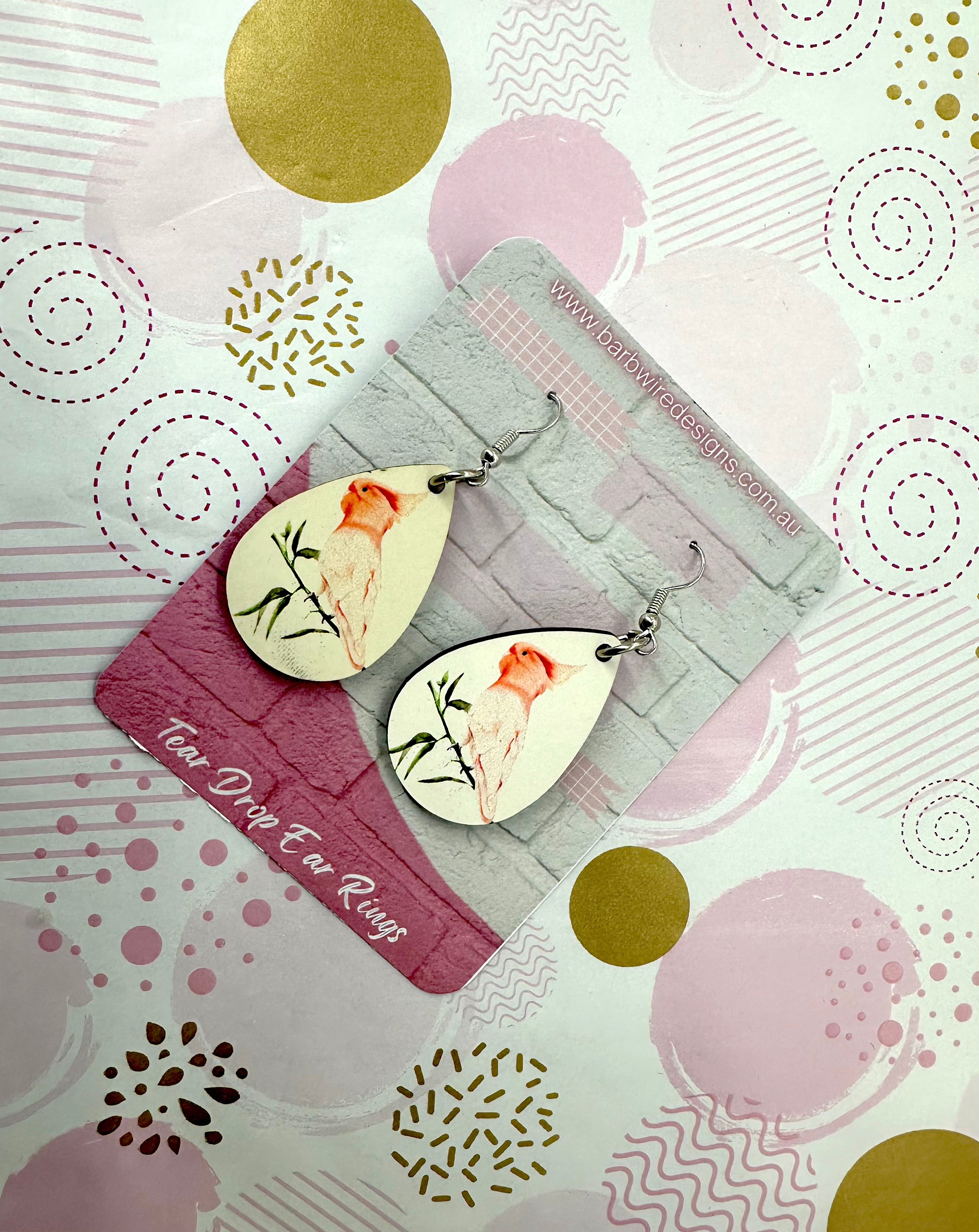 Cockatoo Cockatoo Sublimation Ear Rings