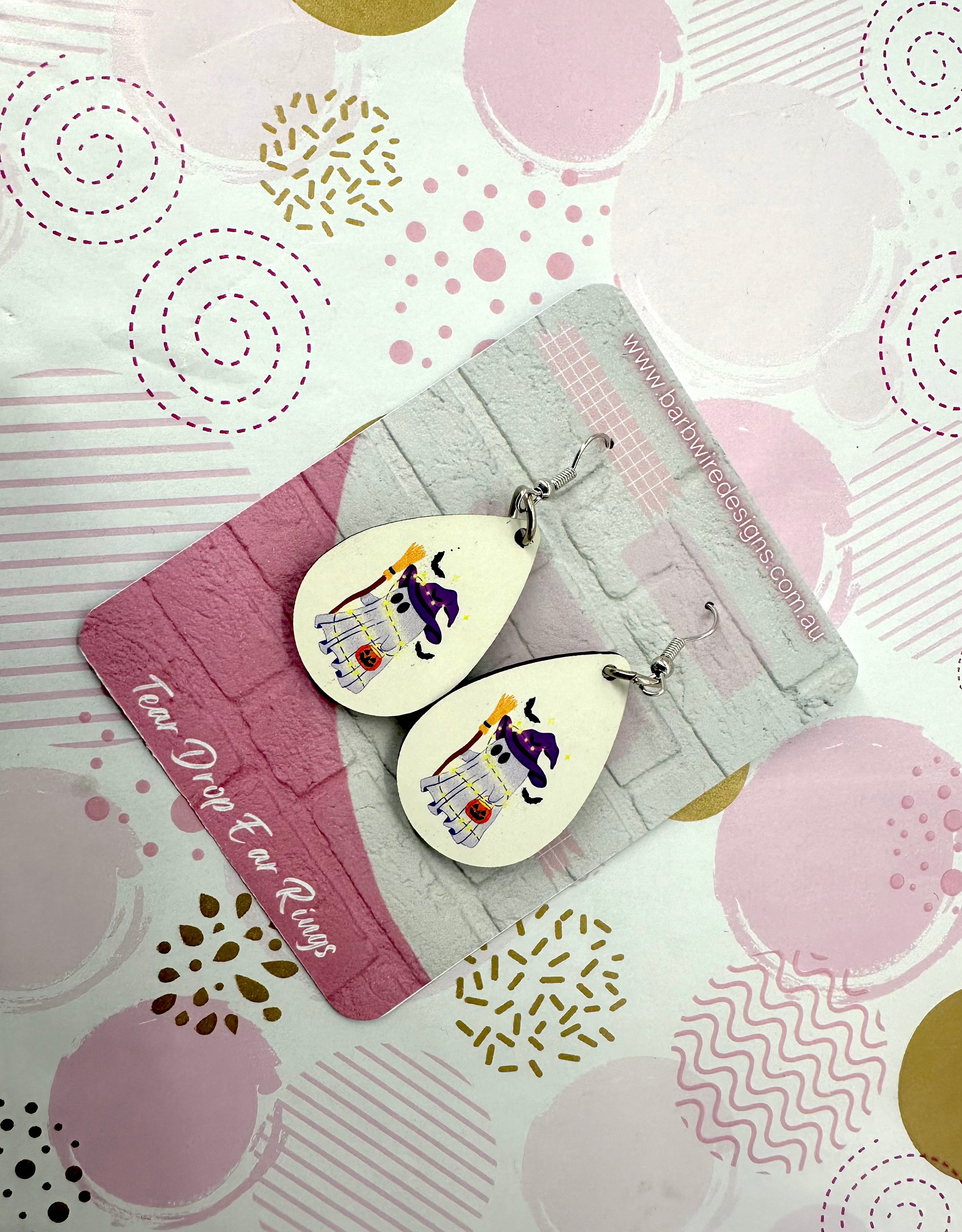 Ghosty Sublimation Ear Rings