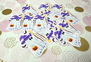 Halloween Ghost Purple Vinyl Sticker