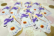 Halloween Ghost Purple Vinyl Sticker