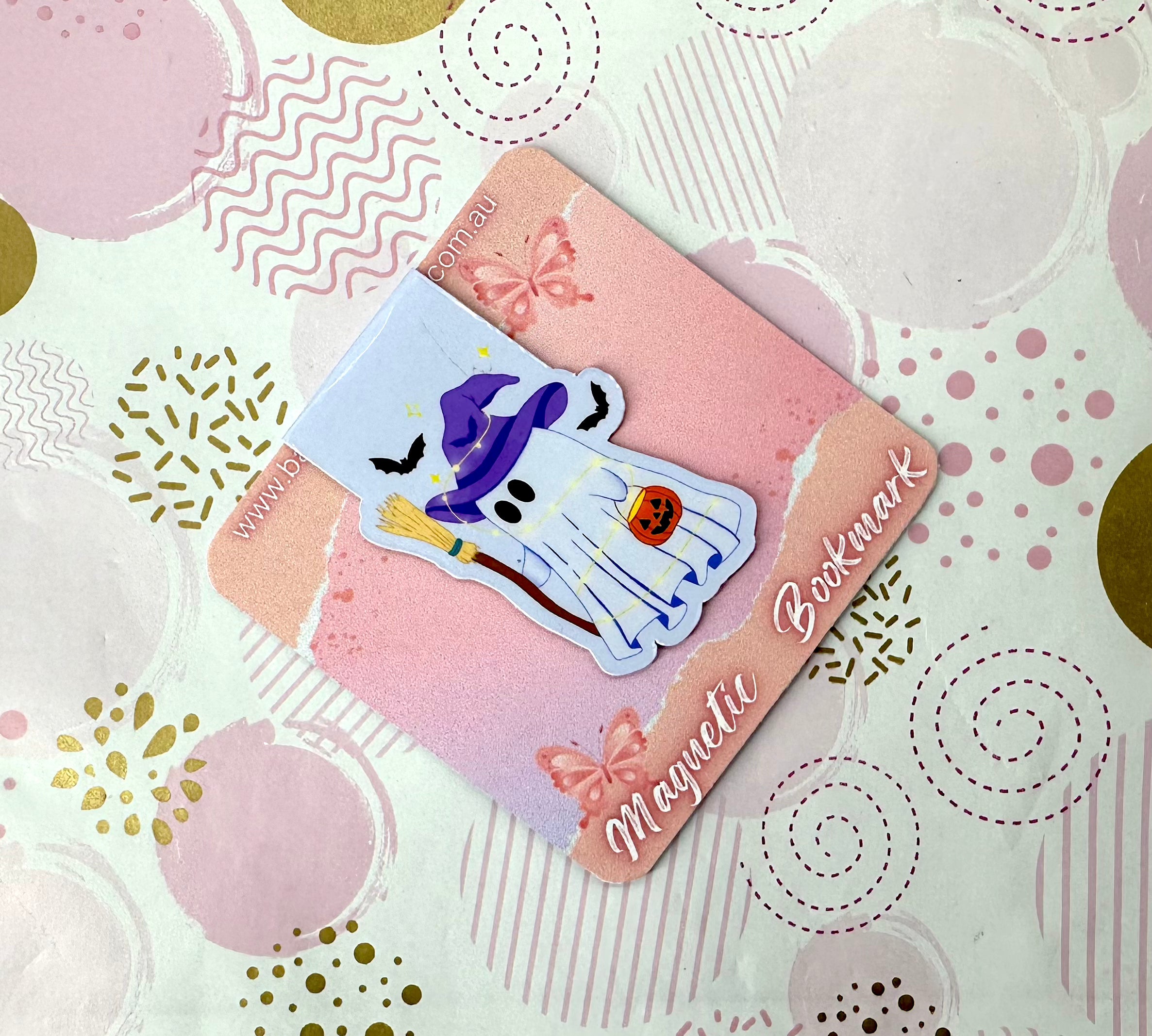 Halloween Ghost Magnetic Bookmark Barb Wire Designs