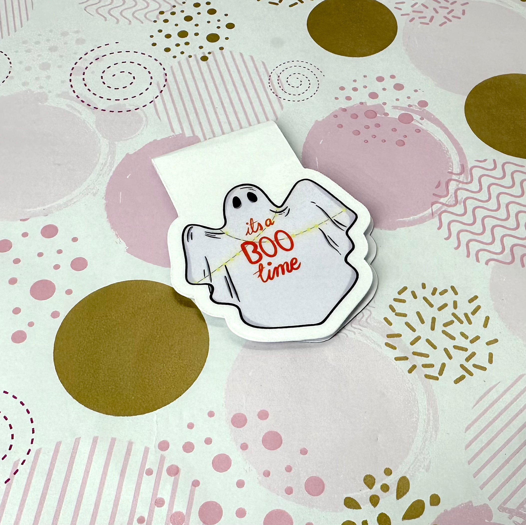 Halloween BOO Ghost Magnetic Bookmark