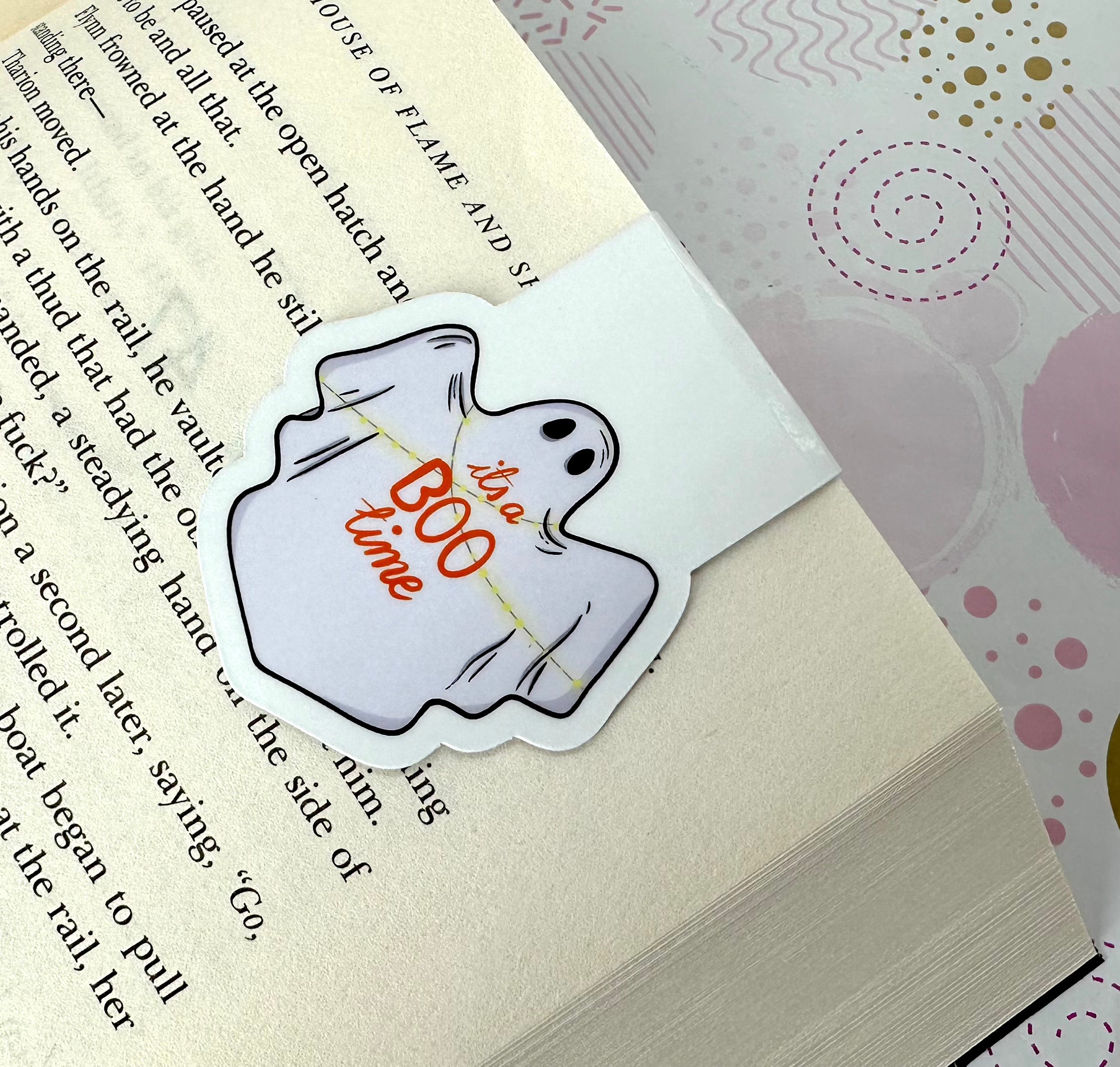 Halloween BOO Ghost Magnetic Bookmark