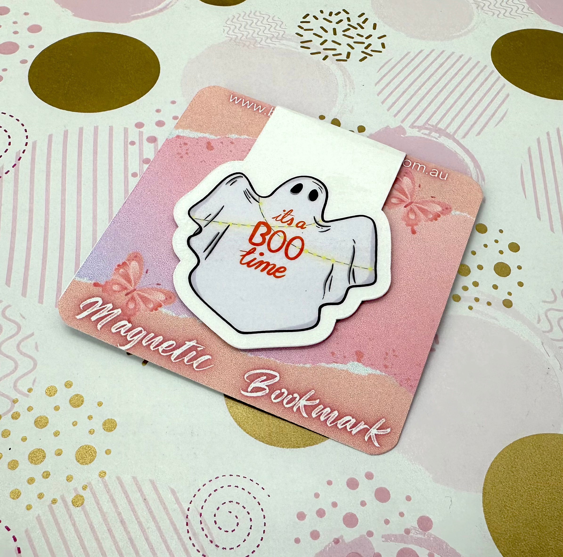 Halloween BOO Ghost Magnetic Bookmark