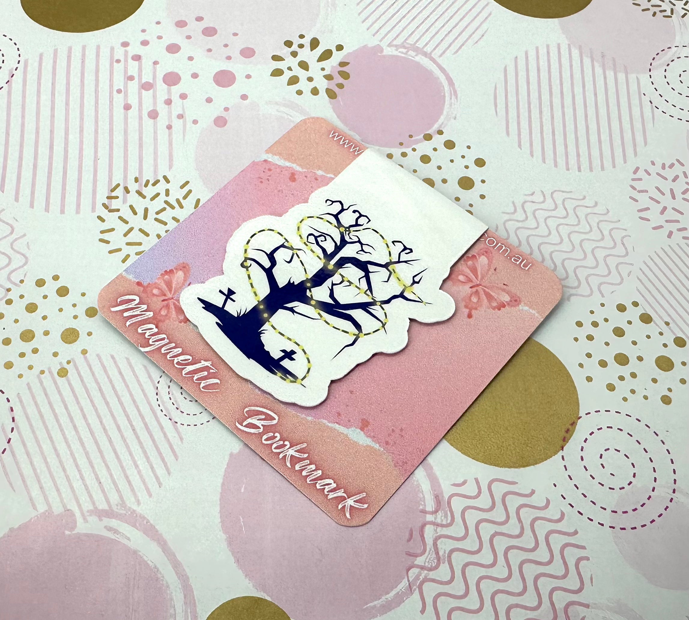 Halloween Tree Magnetic Bookmark Barb Wire Designs