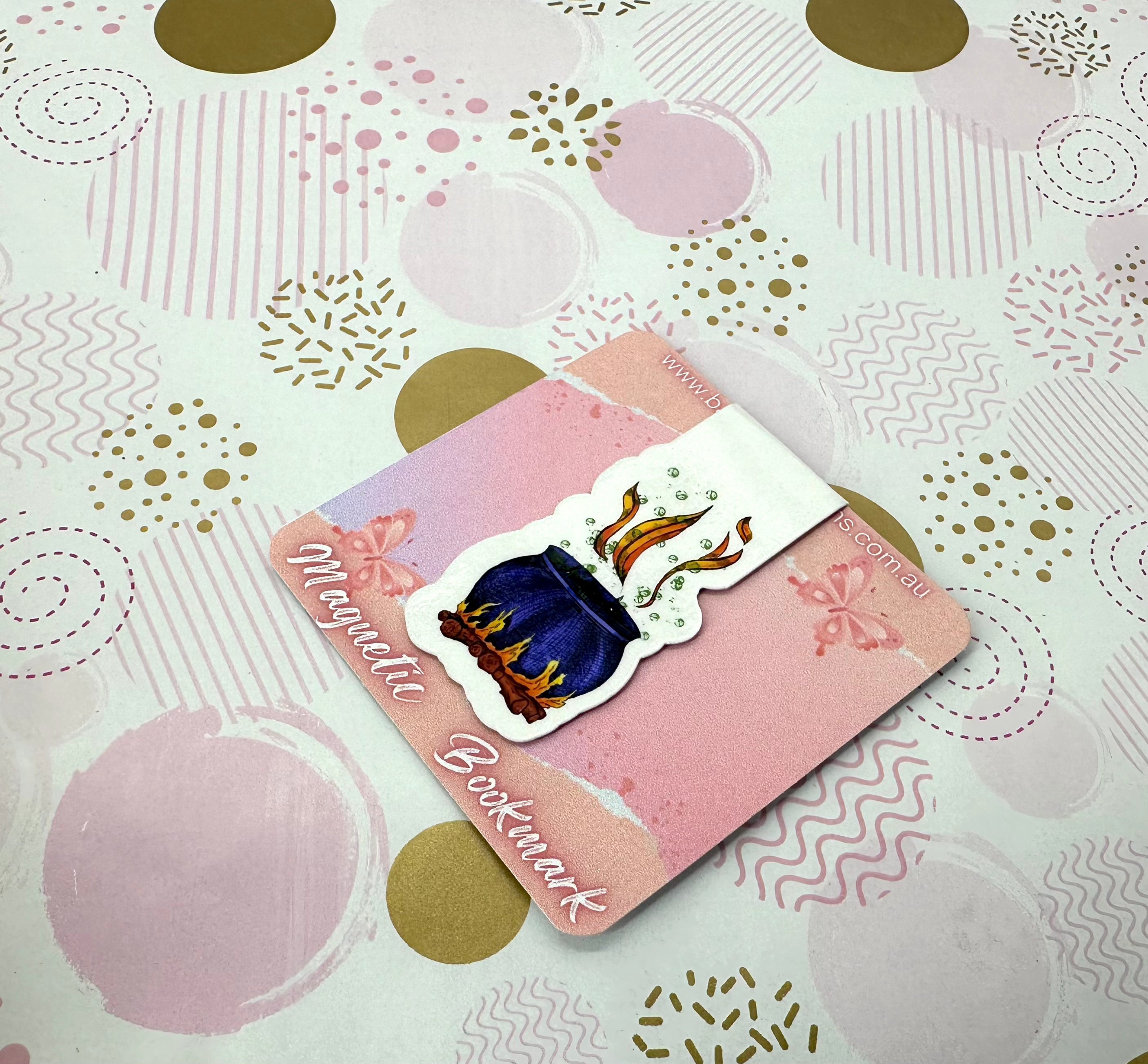 Halloween Cauldron Magnetic Bookmark