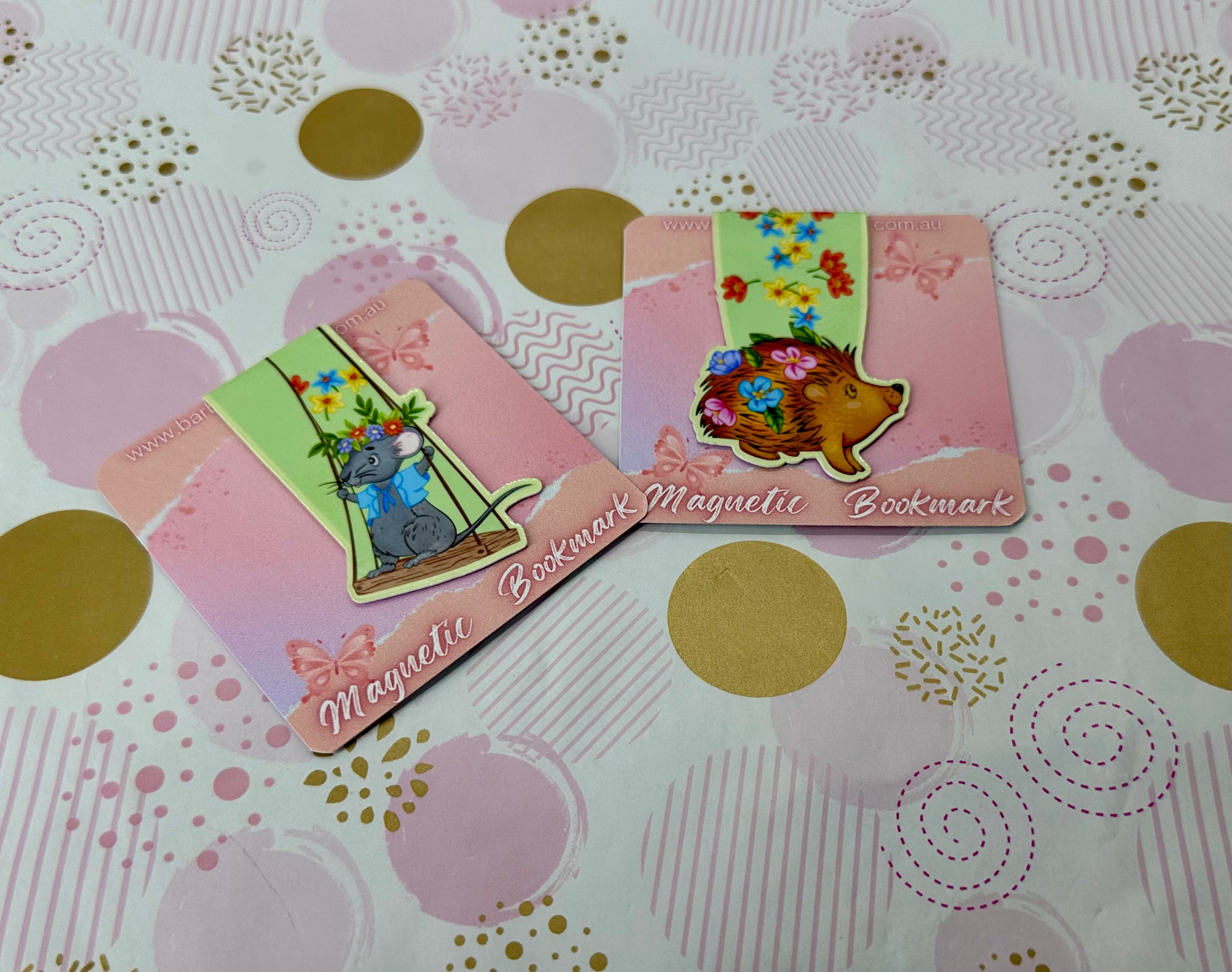 Porcu-fine Magnetic Bookmark Barb Wire Designs