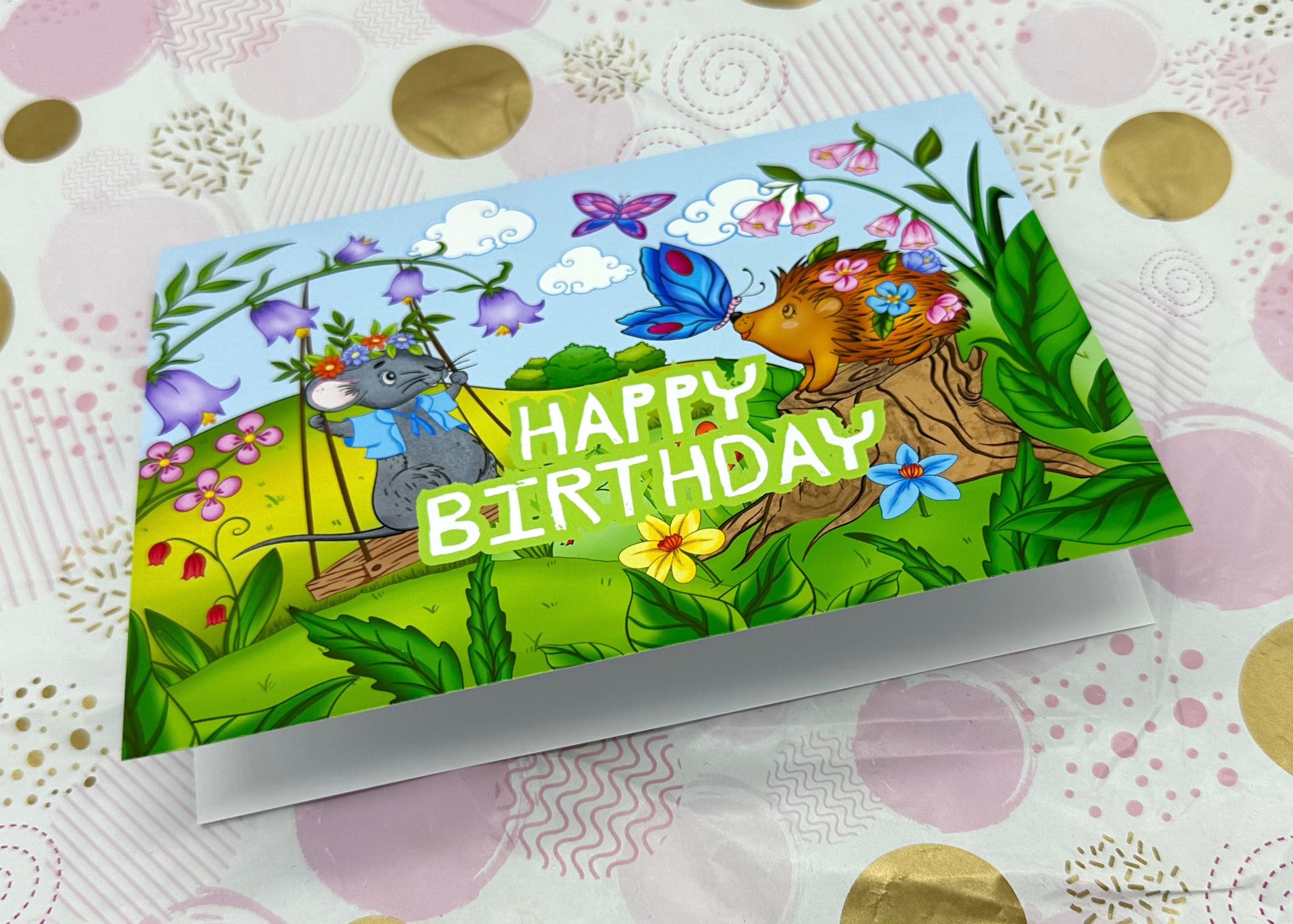 Porcupine- Birthday Card Barb Wire Designs