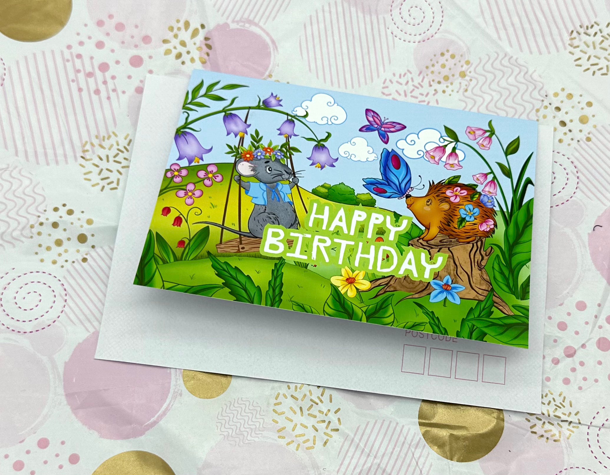 Porcupine- Birthday Card Barb Wire Designs