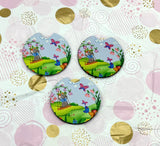 Cute Porcupine Car Coaster Set kawaii illustration