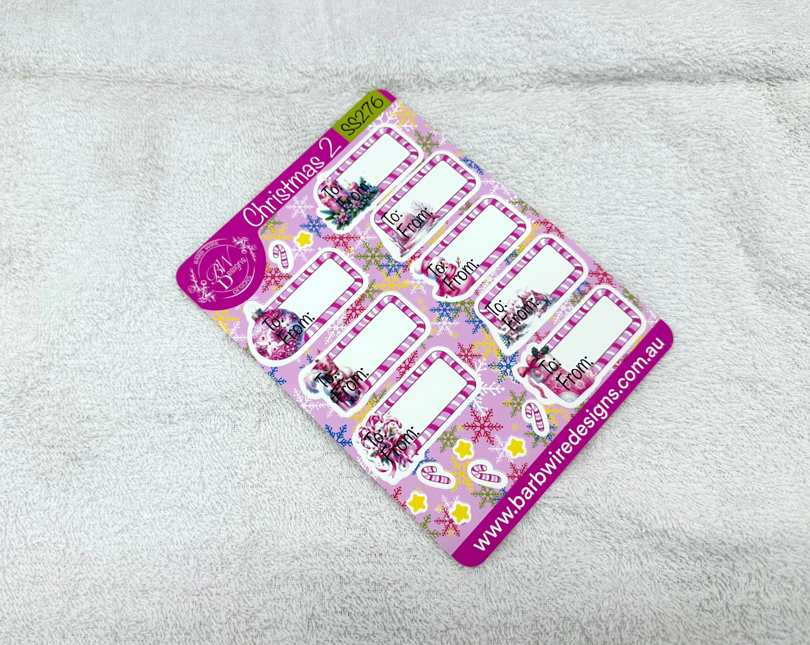 Tag Sticker Sheet Barb Wire Designs