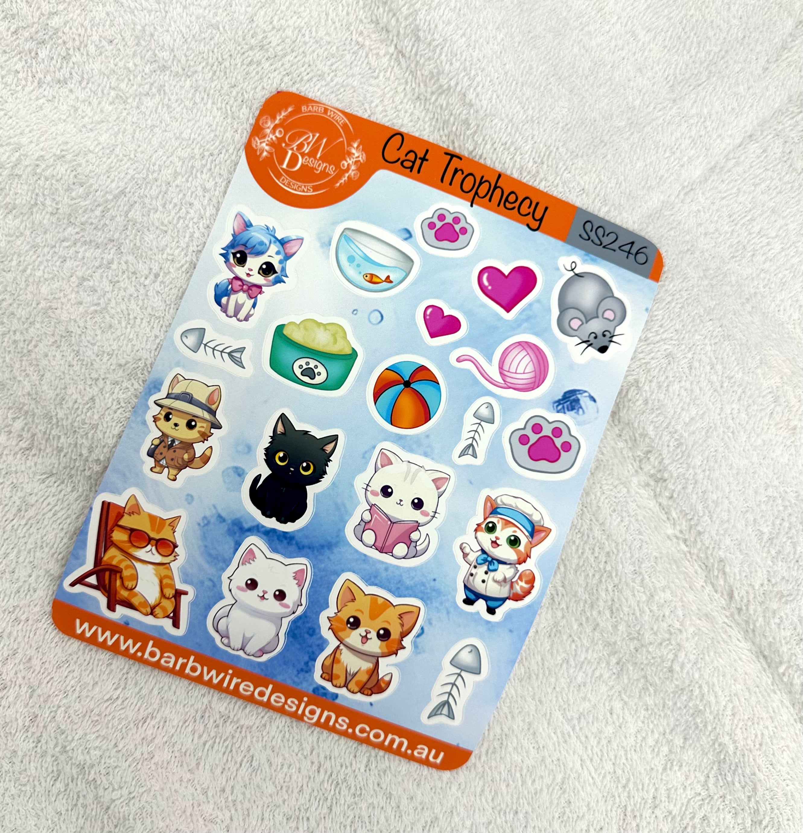 Cat Trophecy Sticker Sheet