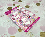 Pink Christmas Labels /Tags Sticker Sheet