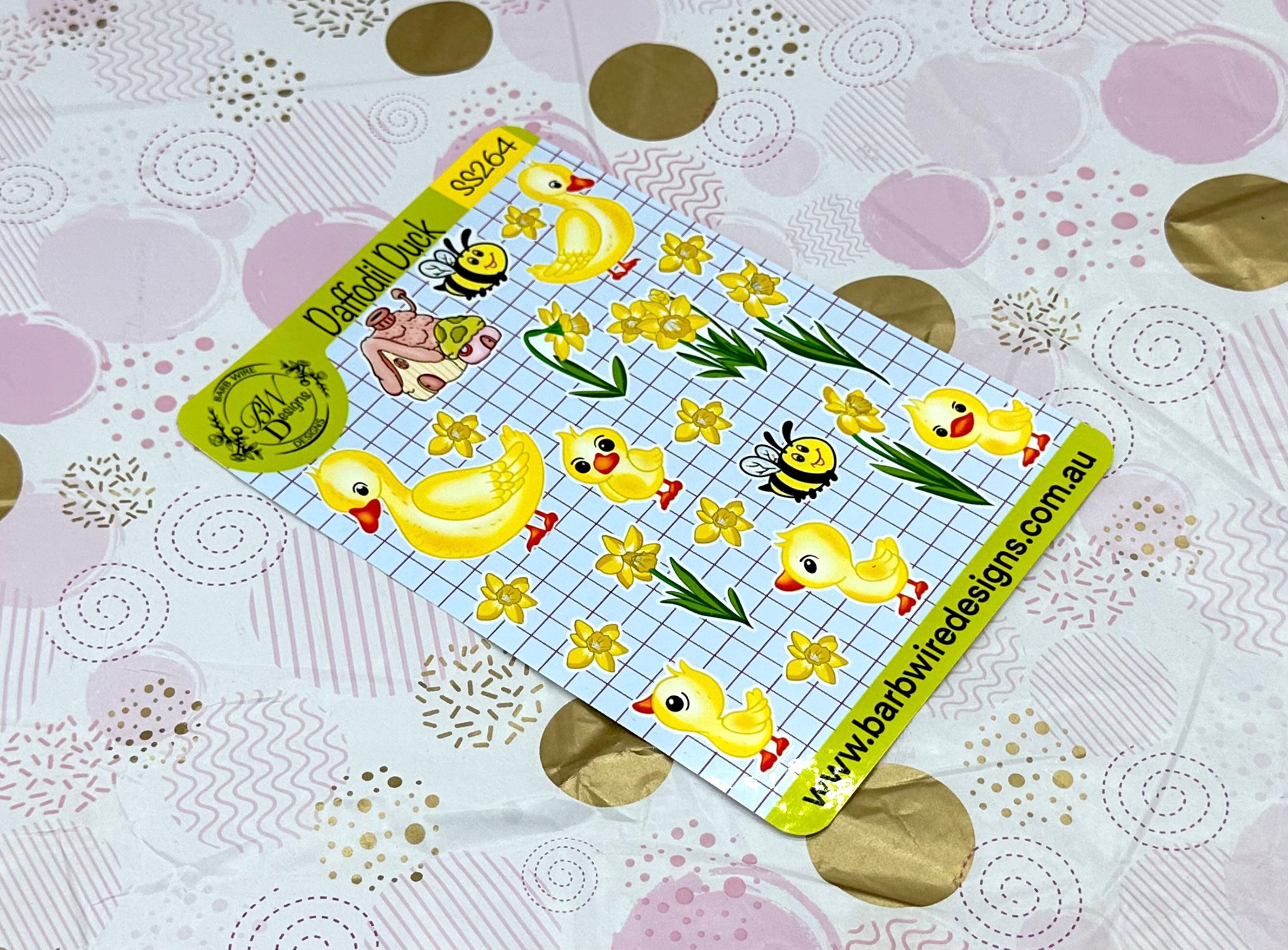 Daffodil Duck Sticker Sheet