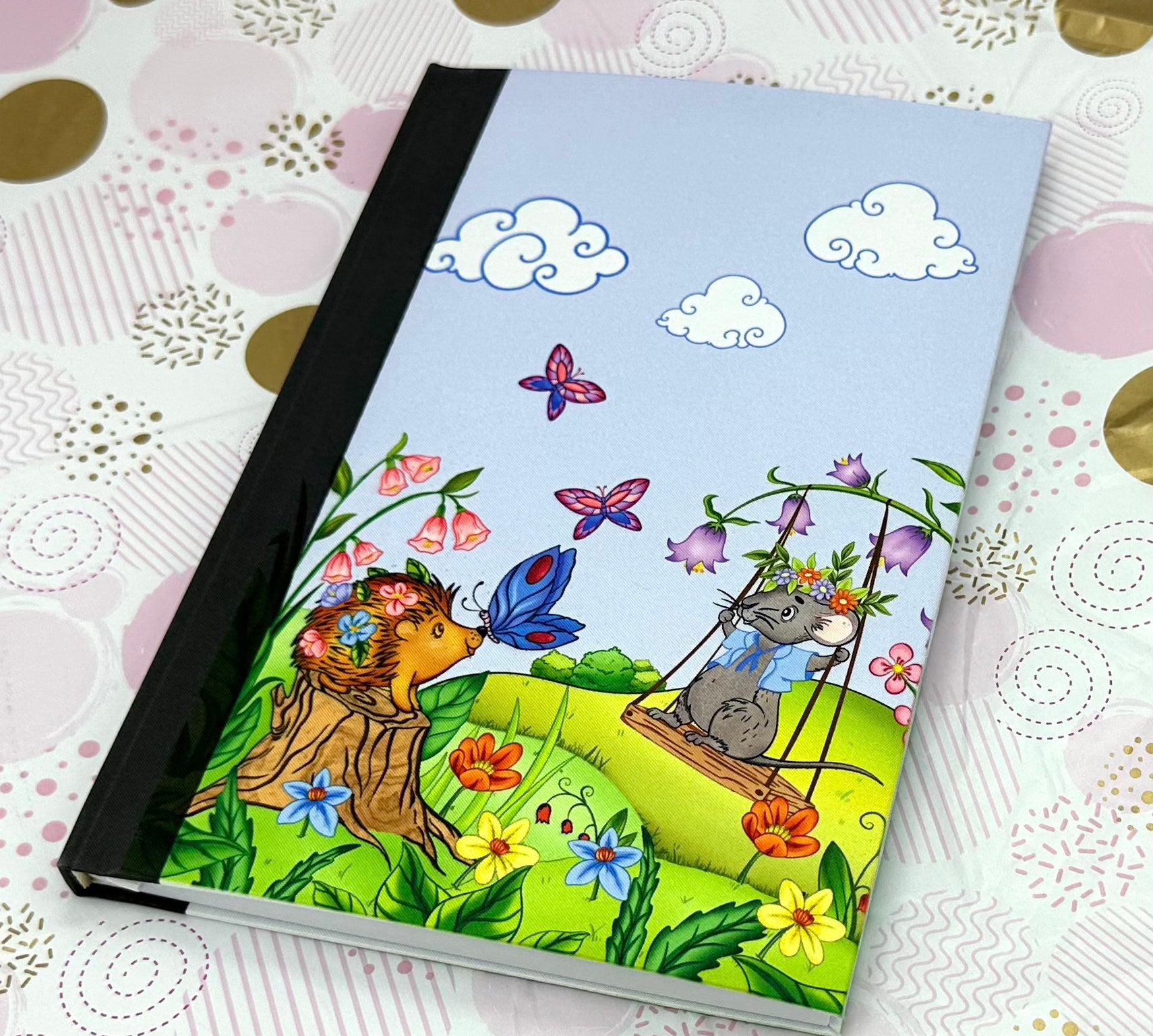 Porcpine cute Kawaii Notebook | Porcupine Cute Kawaii Journal Barb Wire Designs