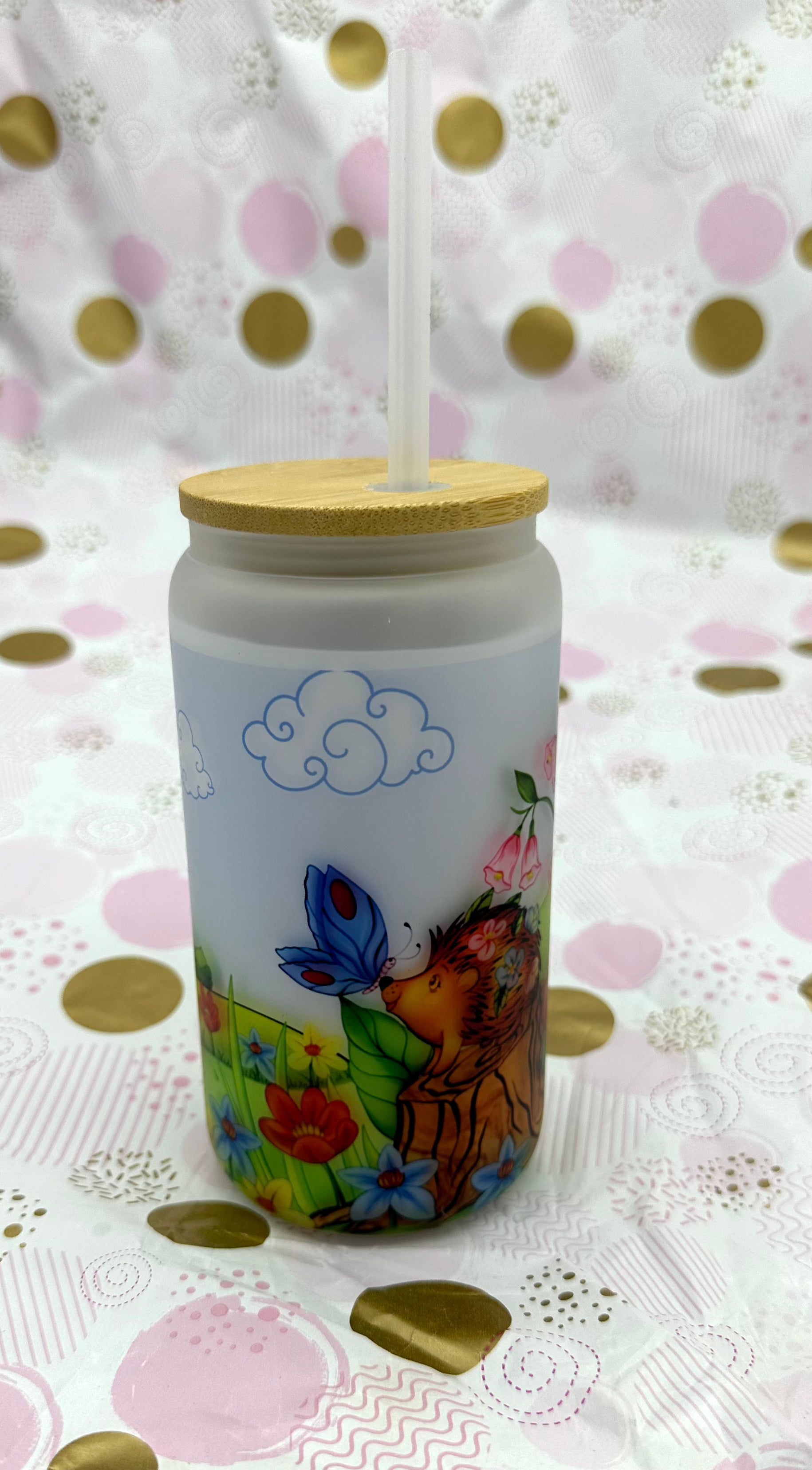 Porcu-Fine and Macey Glass Frosted Tumbler