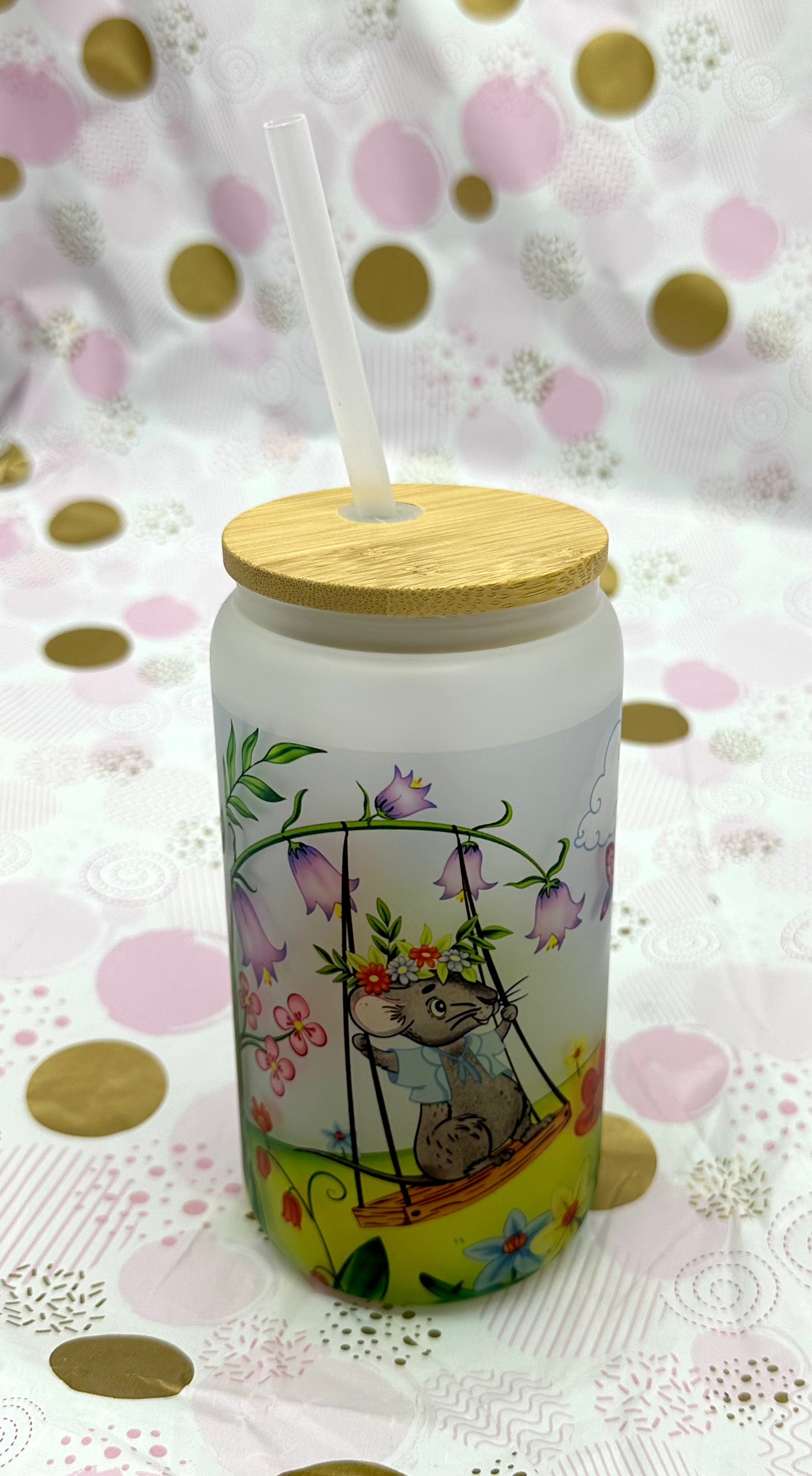 Porcu-Fine and Macey Glass Frosted Tumbler