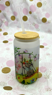 Porcu-Fine and Macey Glass Frosted Tumbler