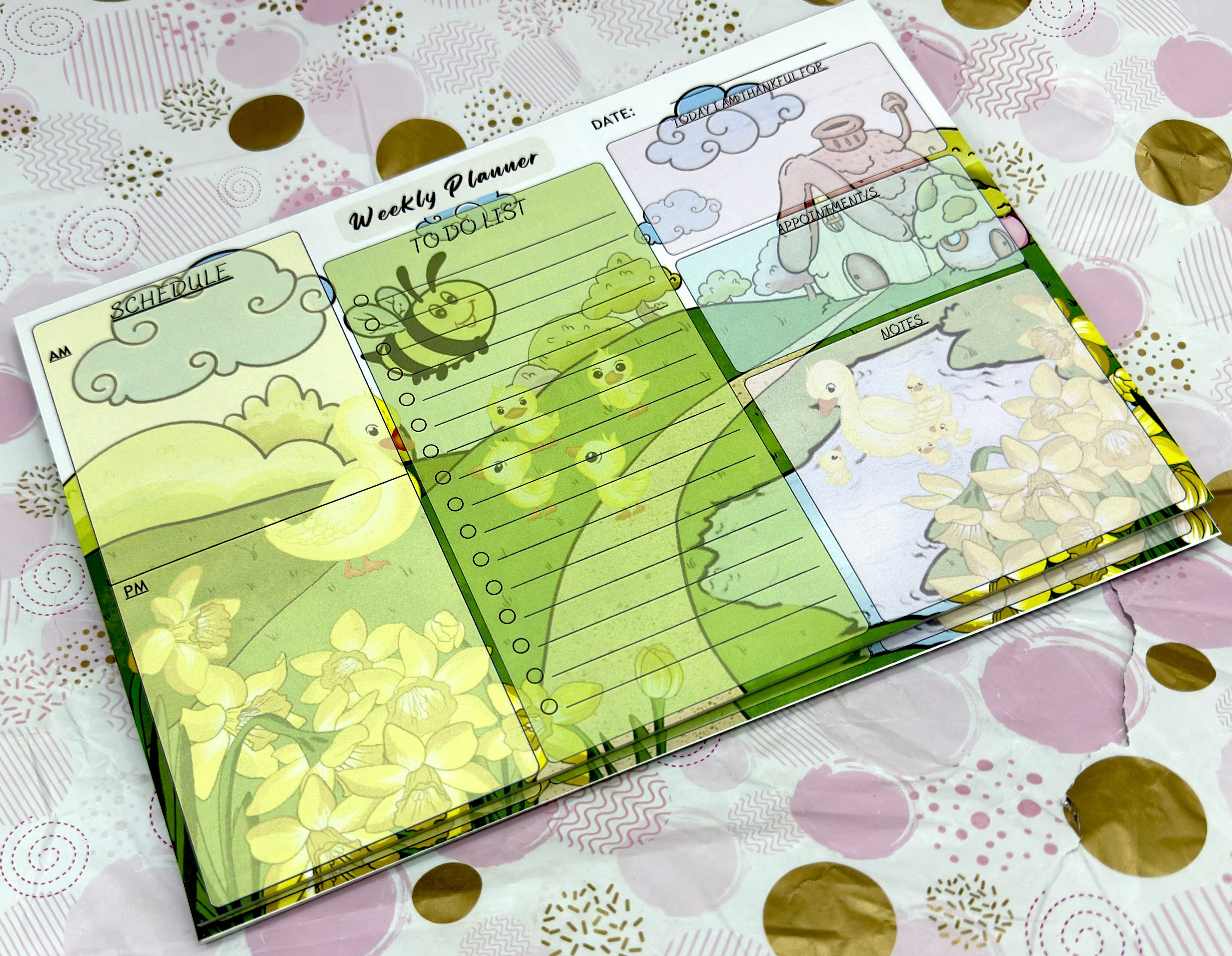 A4 Duckie Adventure  Weekly Planner Pad