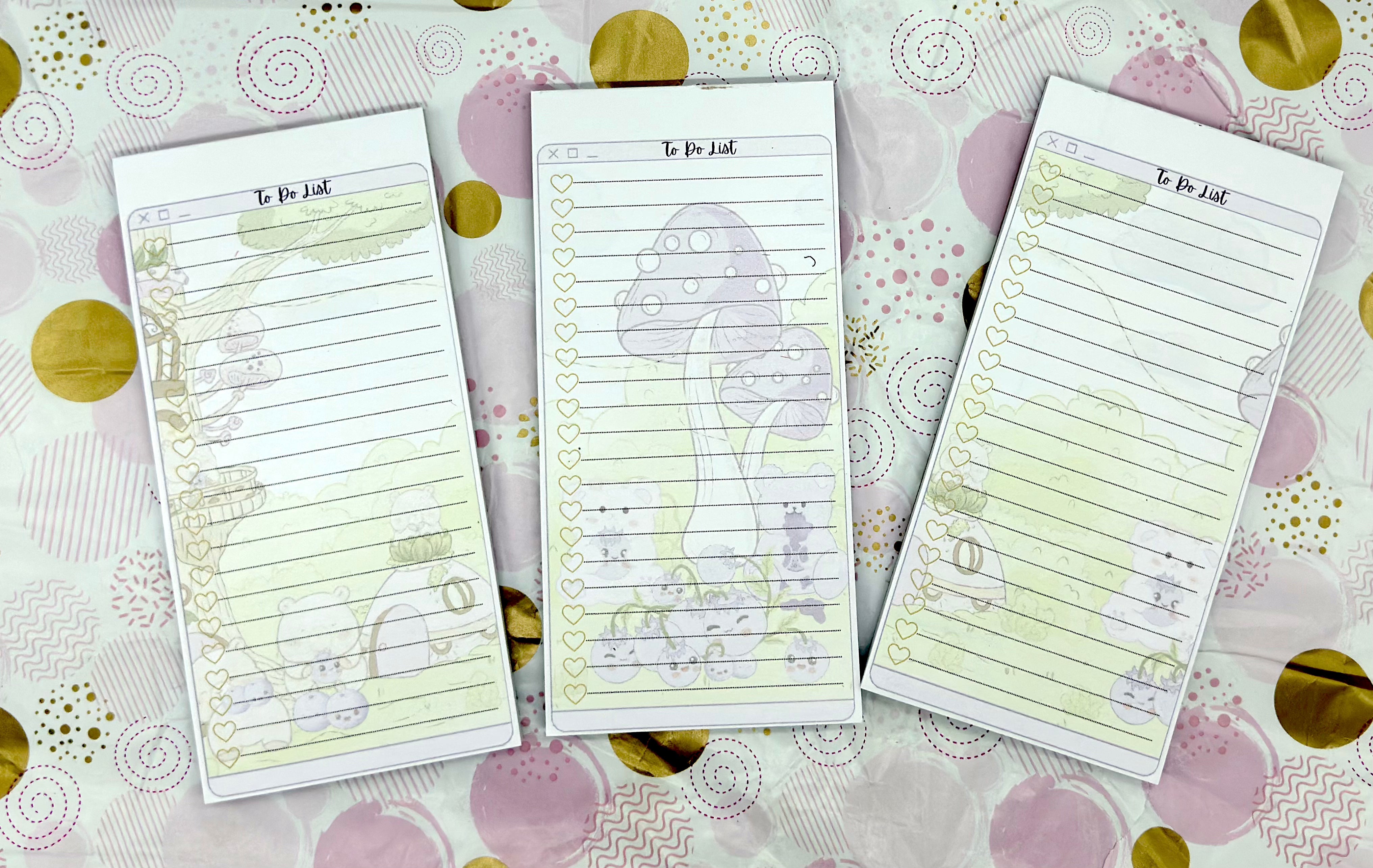 4 pc Kawaii Blue Bearies Stationery Bundle  | Blueberries and Bears in a kawaii scenery Bundle Barb Wire Designs