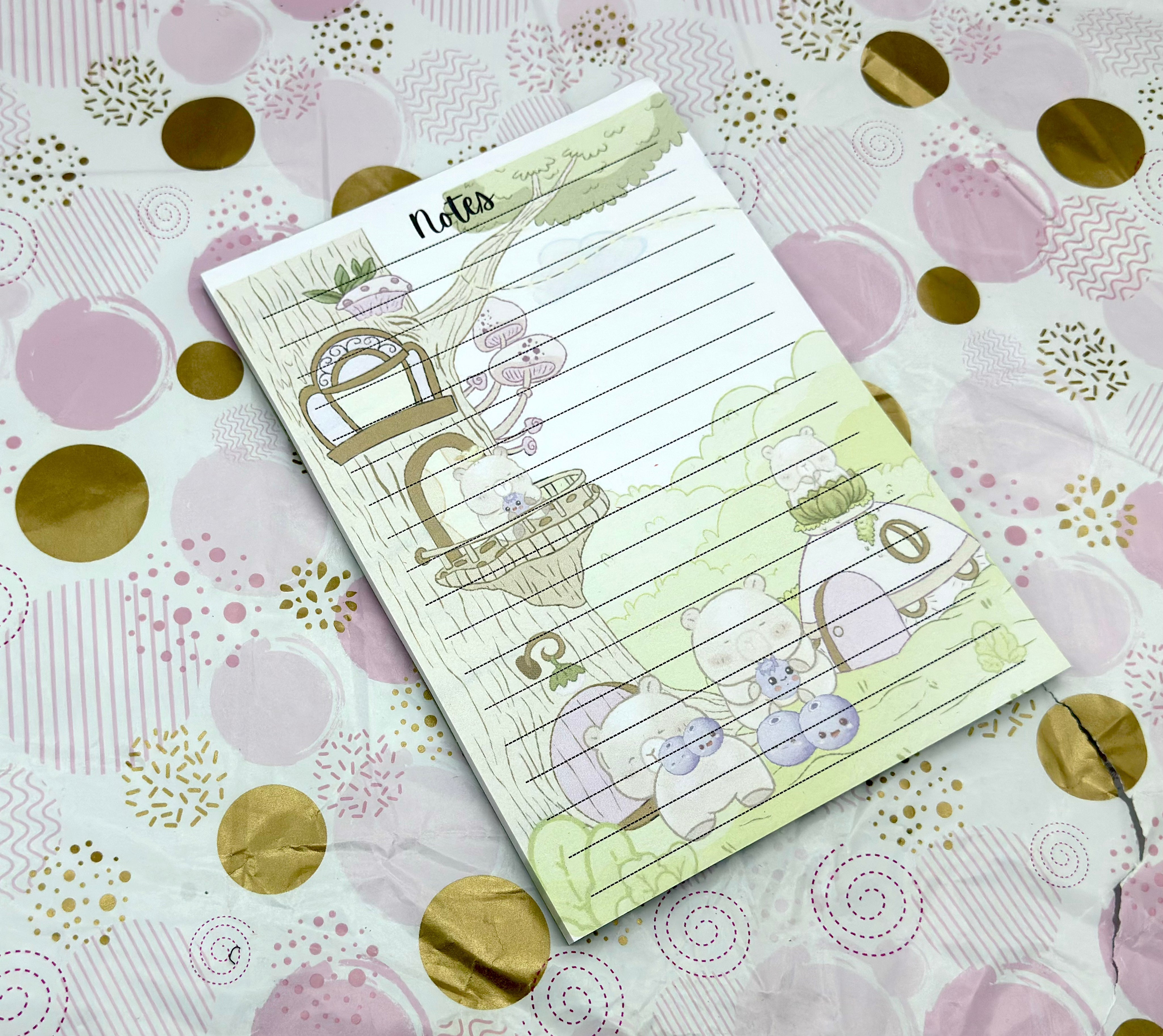 A5 Blue Bear-ies  Notepad