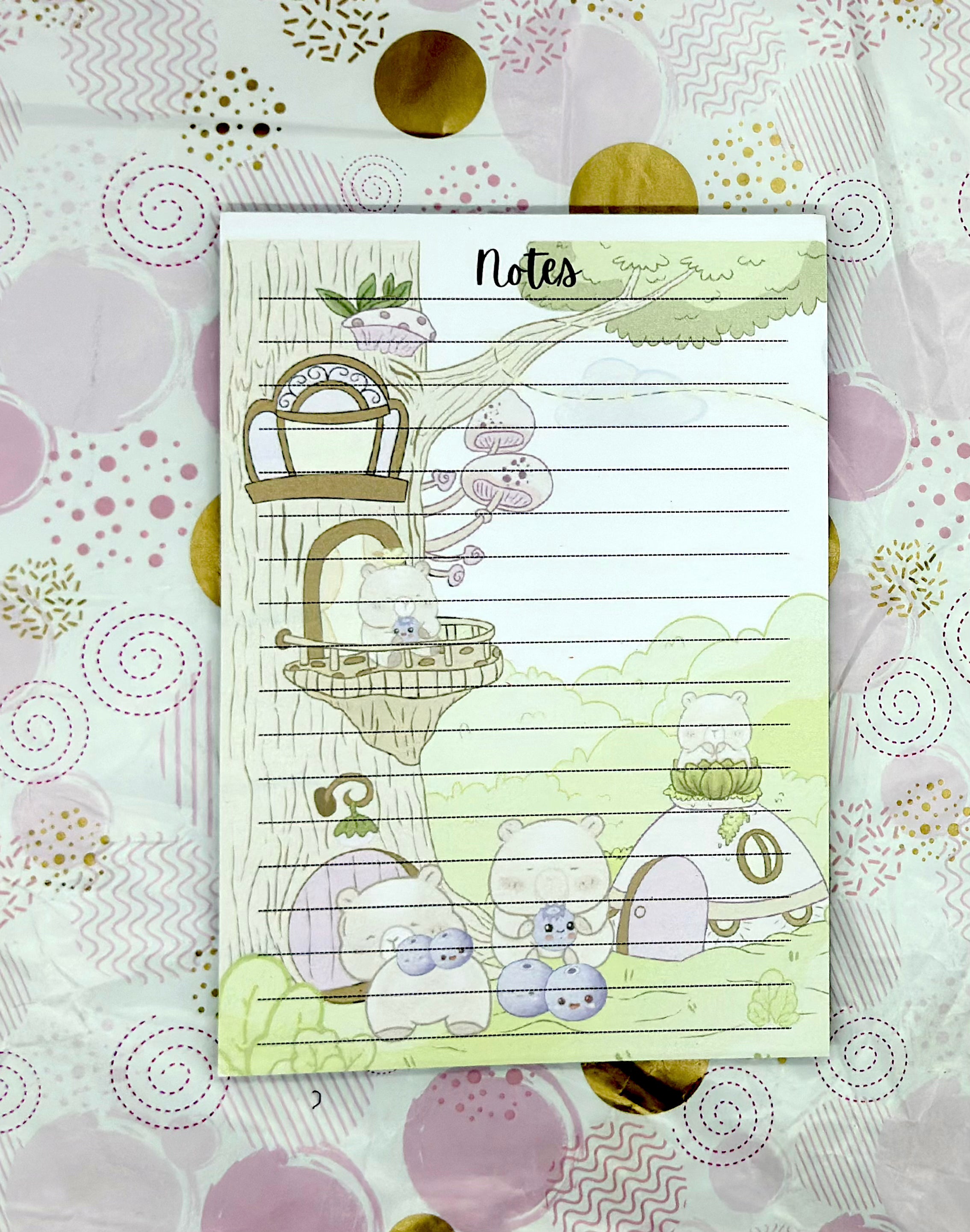 A5 Blue Bear-ies  Notepad