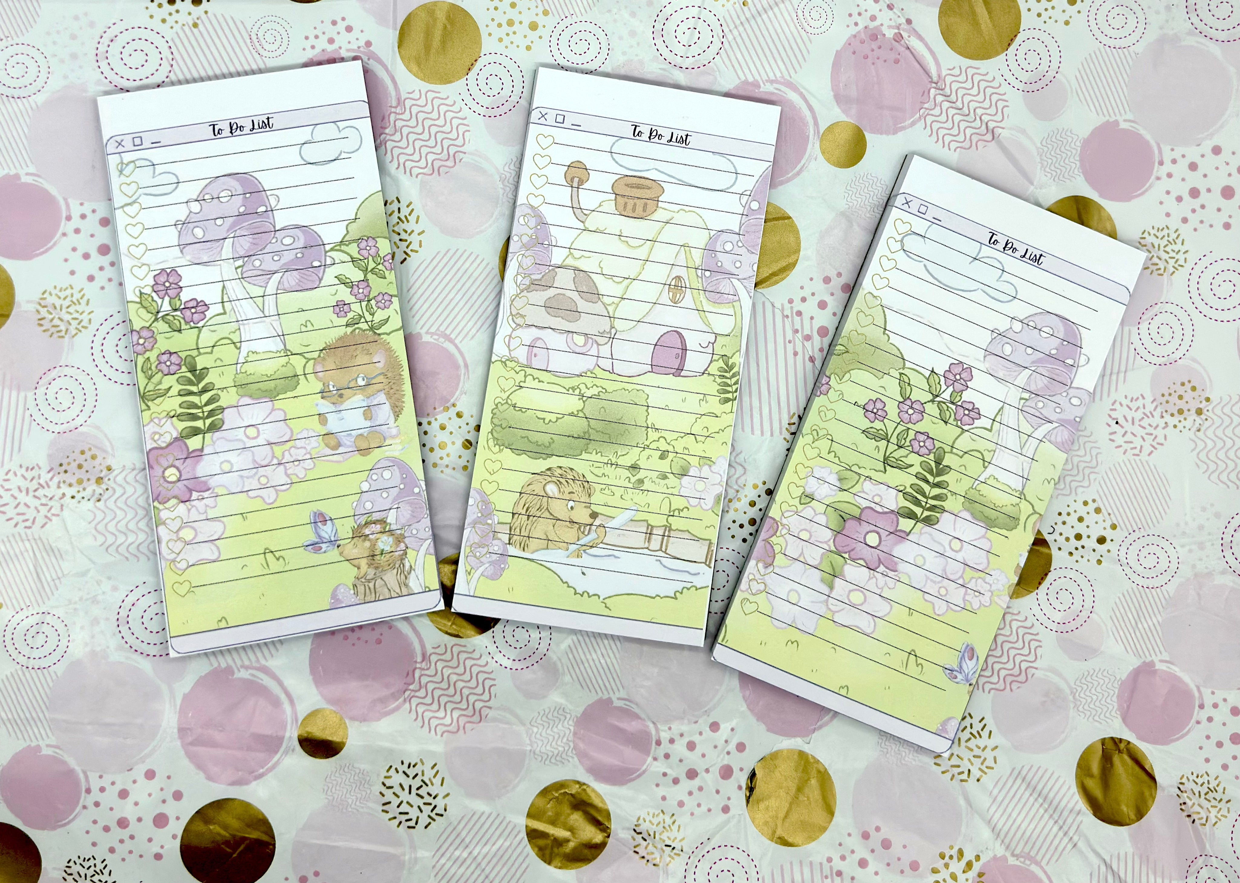 Porcu-Fine To Do List Pad Barb Wire Designs